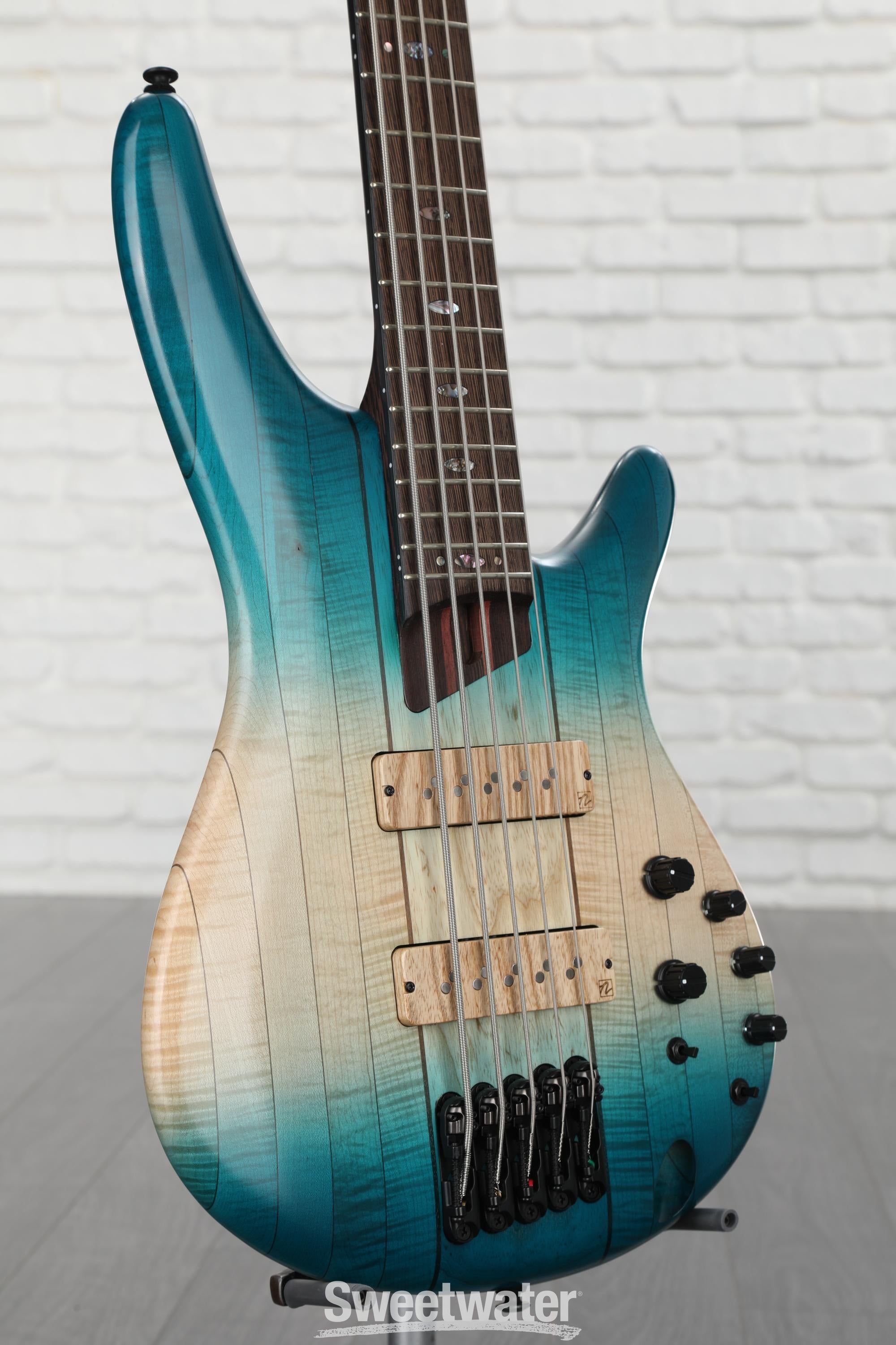 Ibanez Premium SR5CMLTD Bass Guitar - Caribbean Islet Low