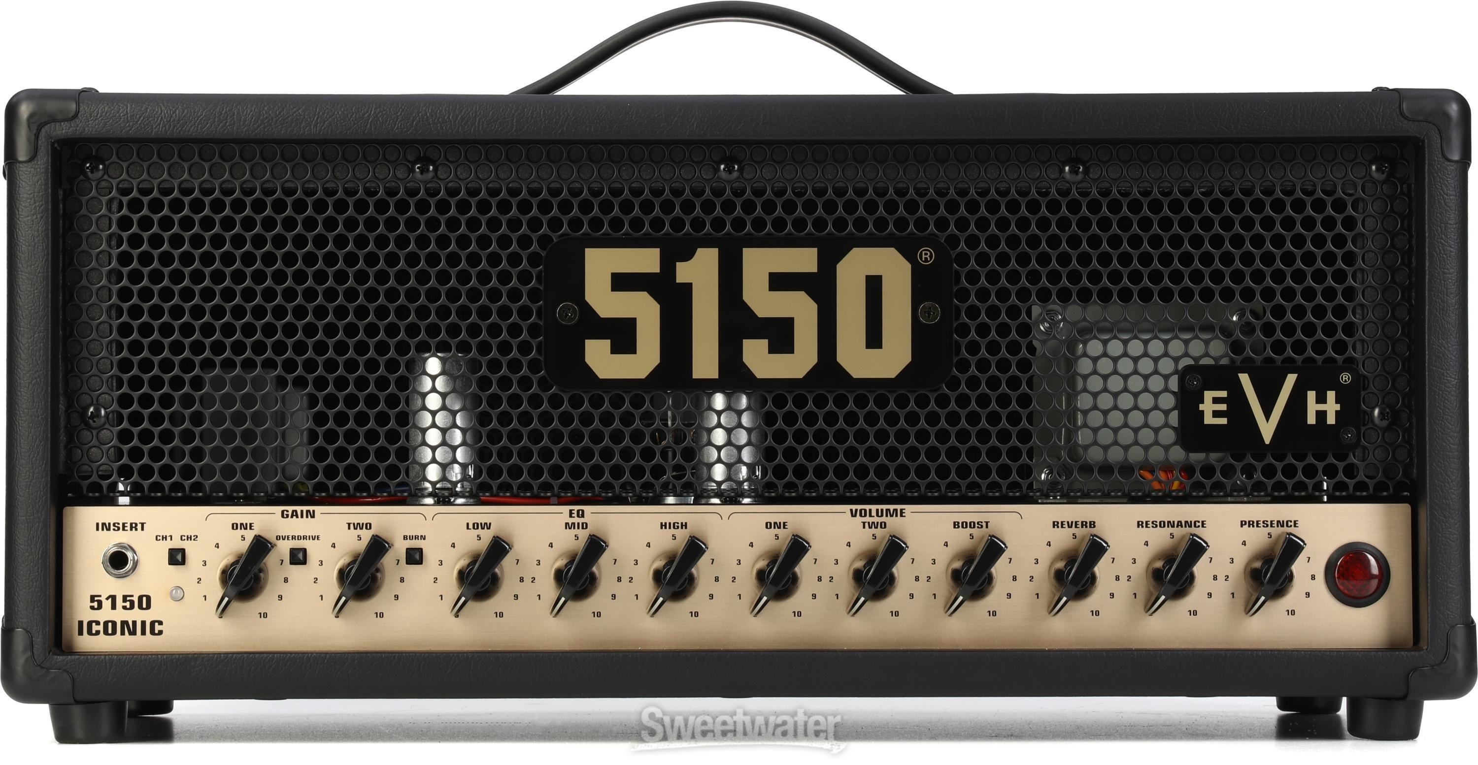 EVH 5150 Iconic Series EL34 15-watt Amplifier Head - Black/Gold