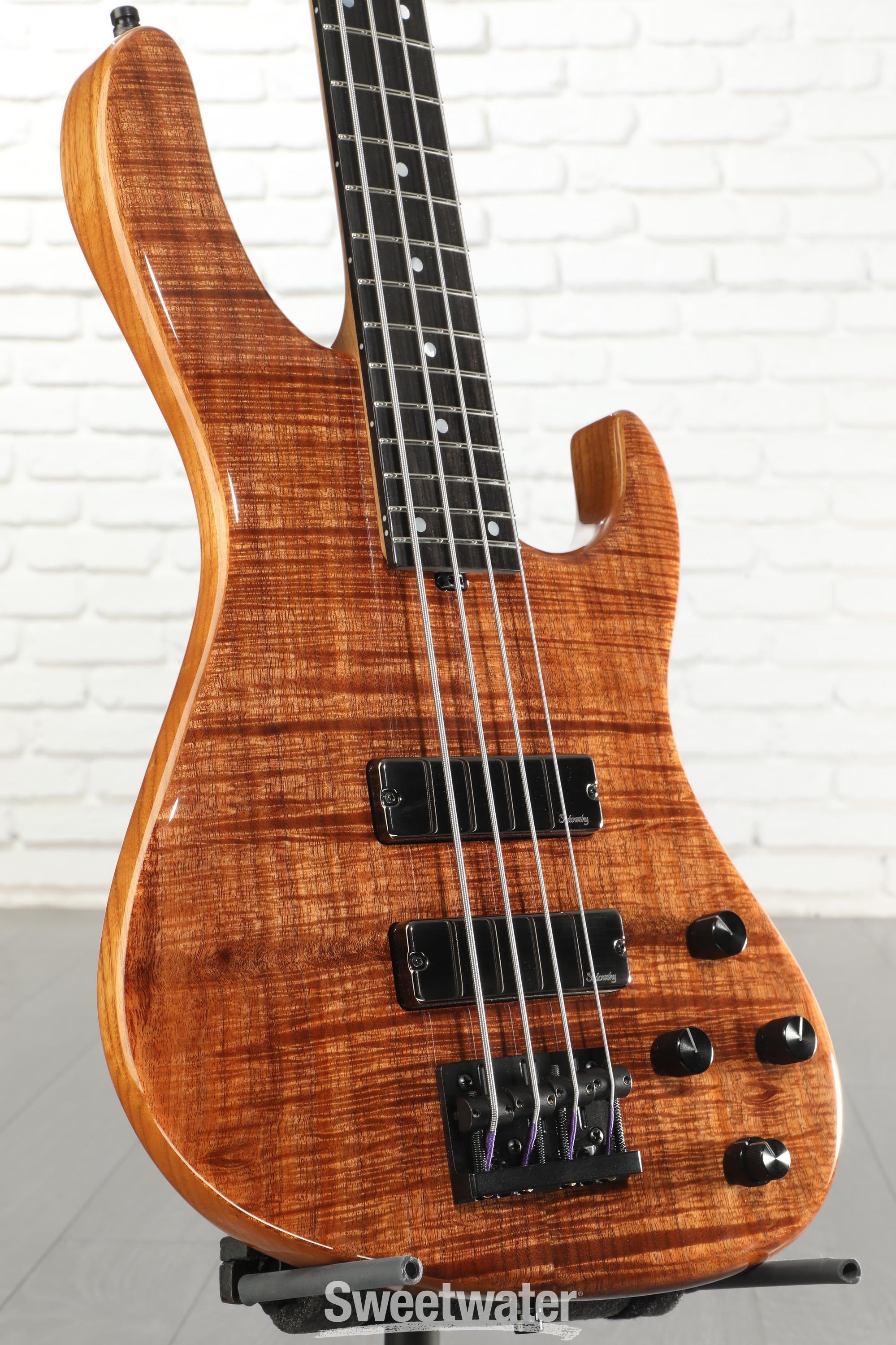 Photo of Sadowsky MasterBuilt 24-Fret Modern Electric Bass Guitar - Natural Transparent High Polish