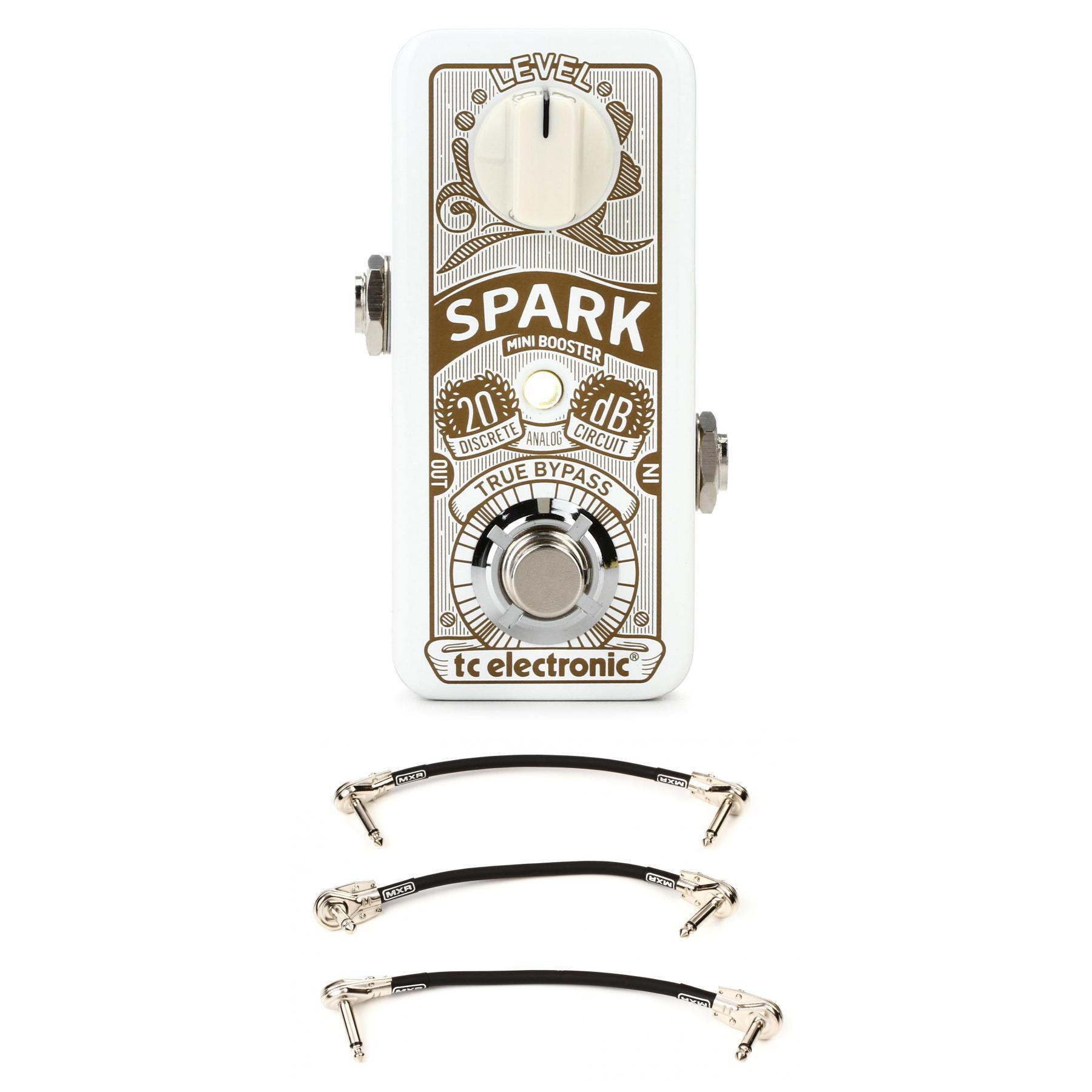 TC Electronic Spark Mini Boost Pedal with 3 Patch Cables | Sweetwater