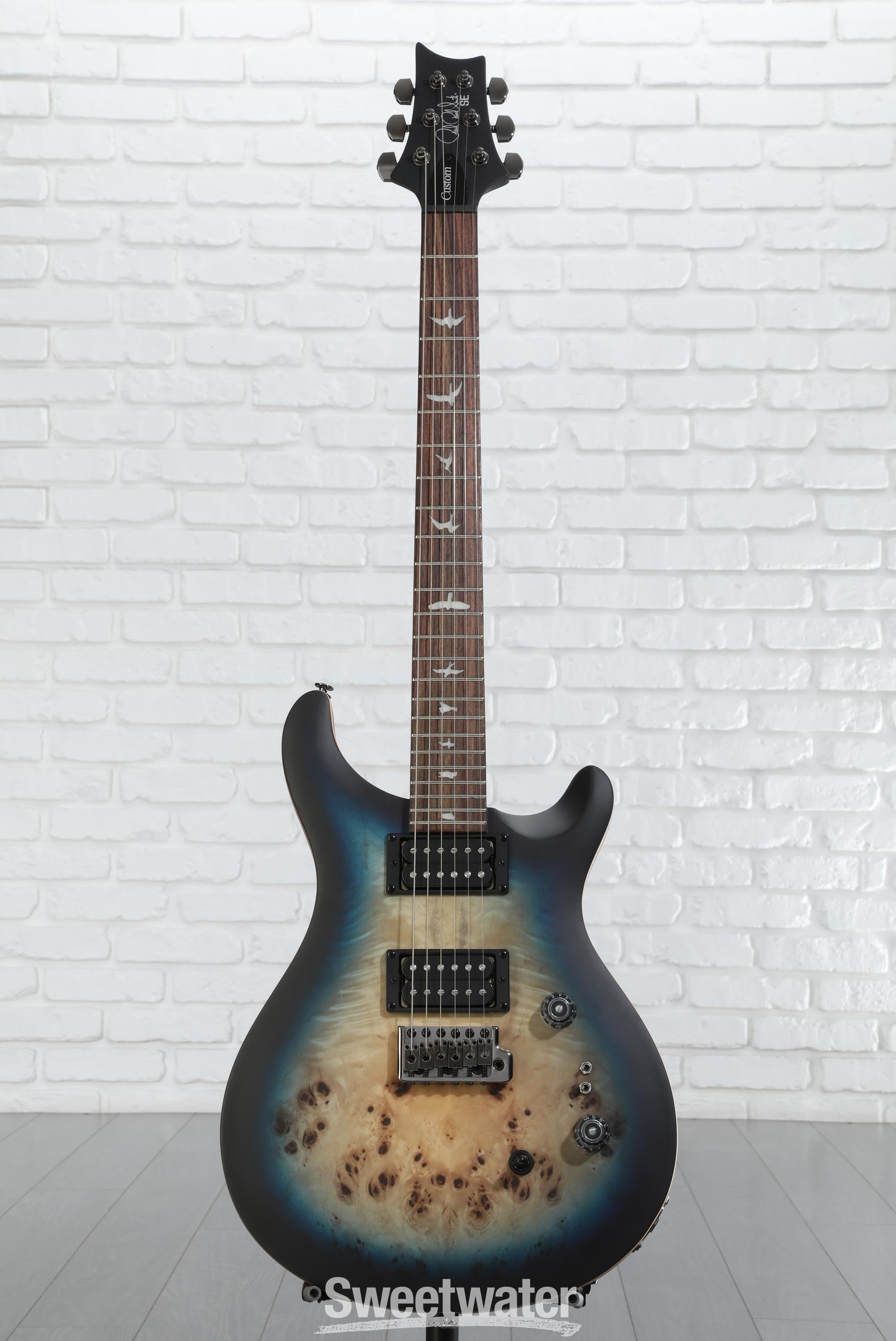 ギター PRS SE Custom24 Lake Blue Midnight Burst PRS SE Custom 24-08 Exotic Electric Guitar - Lake Blue