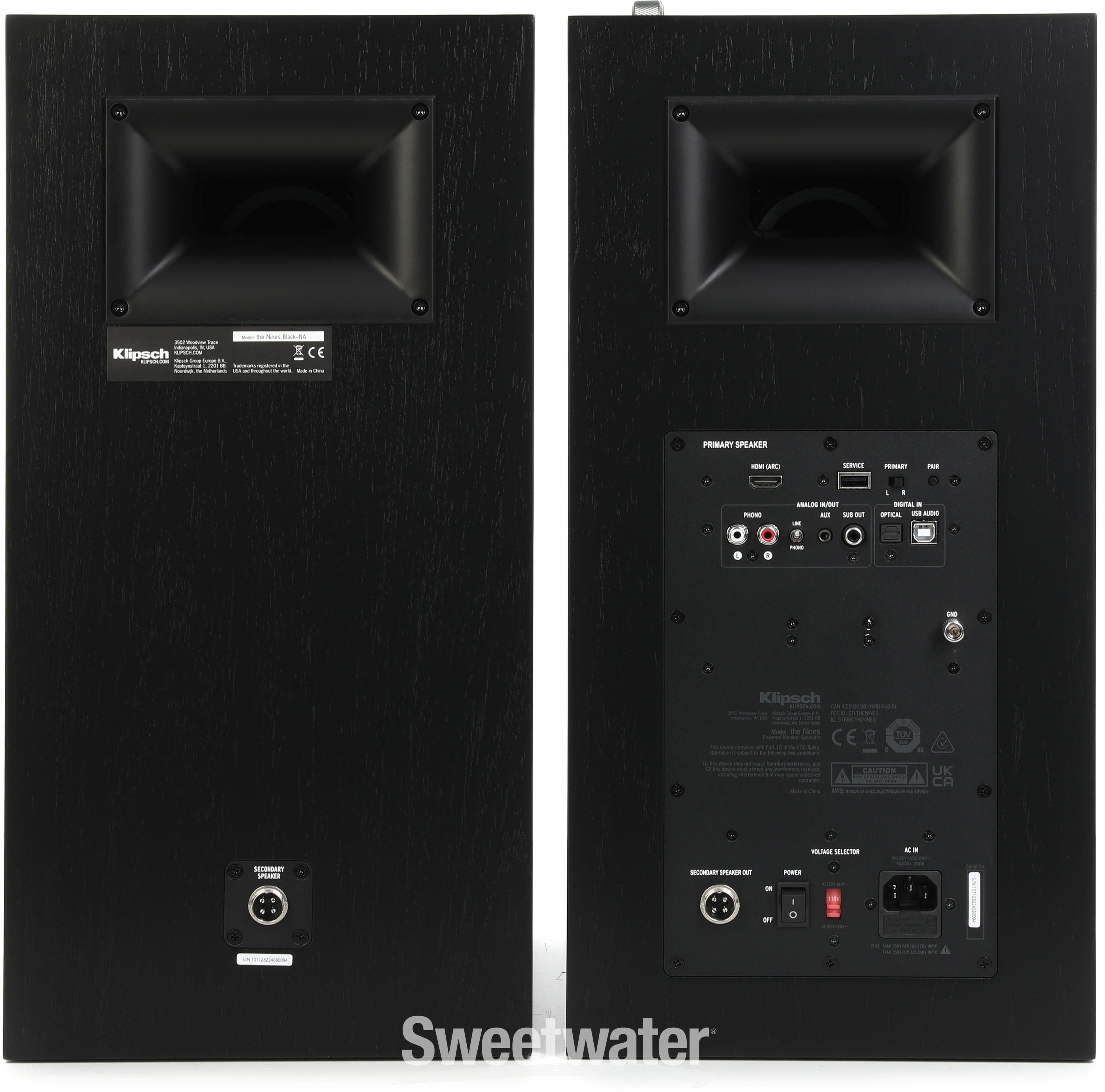 Klipsch The Nines Powered Speaker Stereo System - Black | Sweetwater