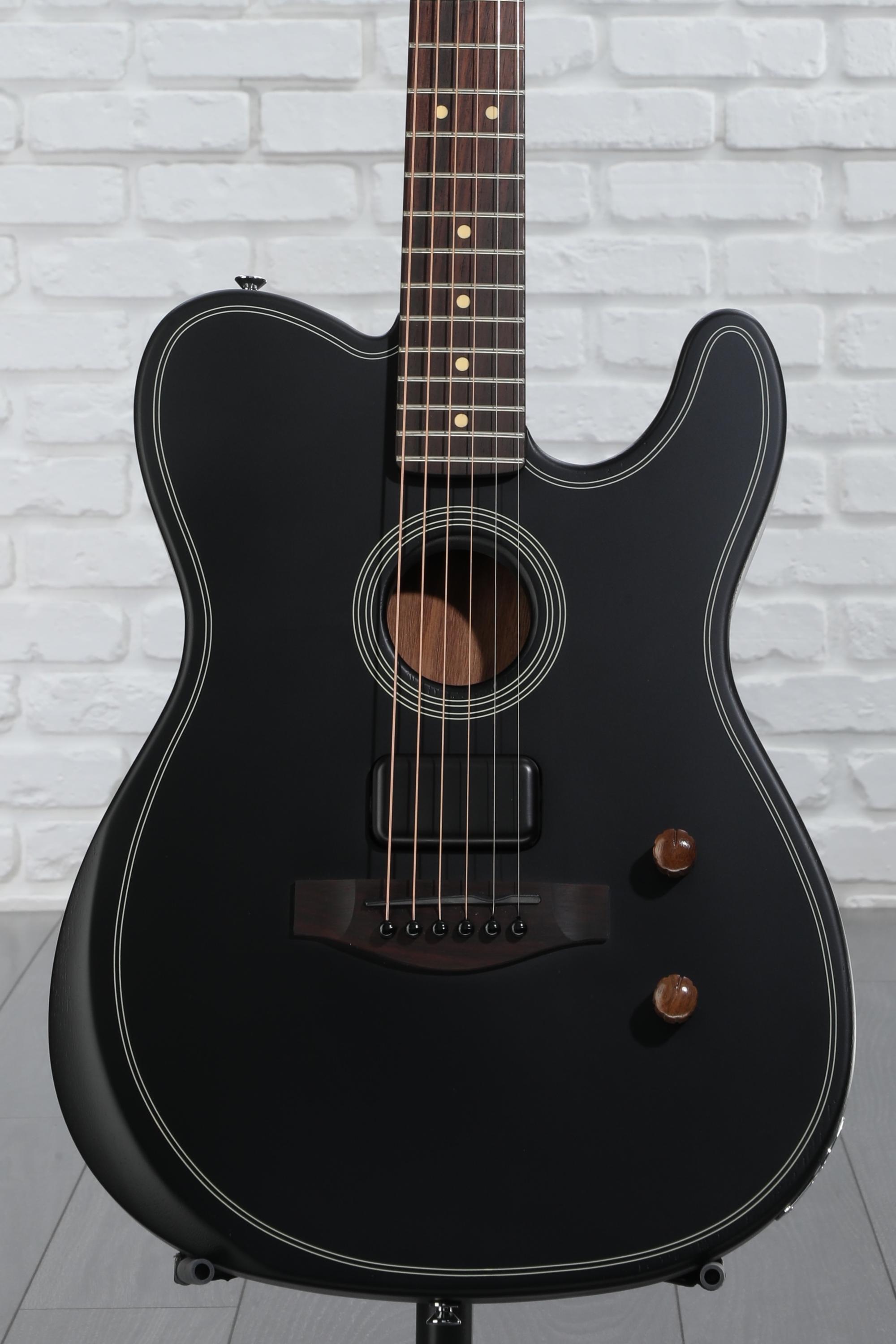 ギター Fender Acoustasonic Standard Black Fender Acoustasonic Standard Telecaster Acoustic-electric