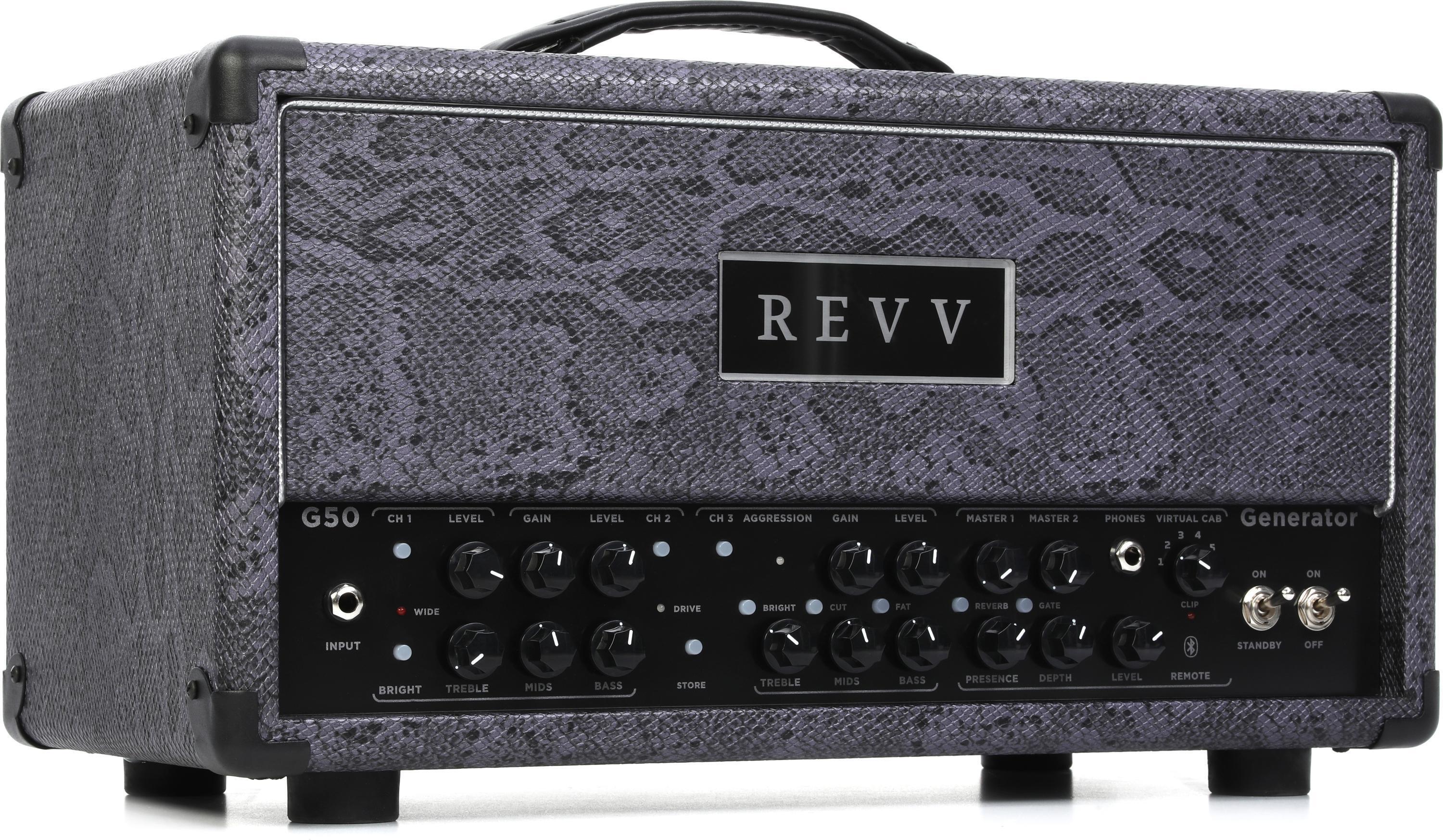 Revv Generator G50 50/10watt Tube Amplifier Head Purple Snakeskin