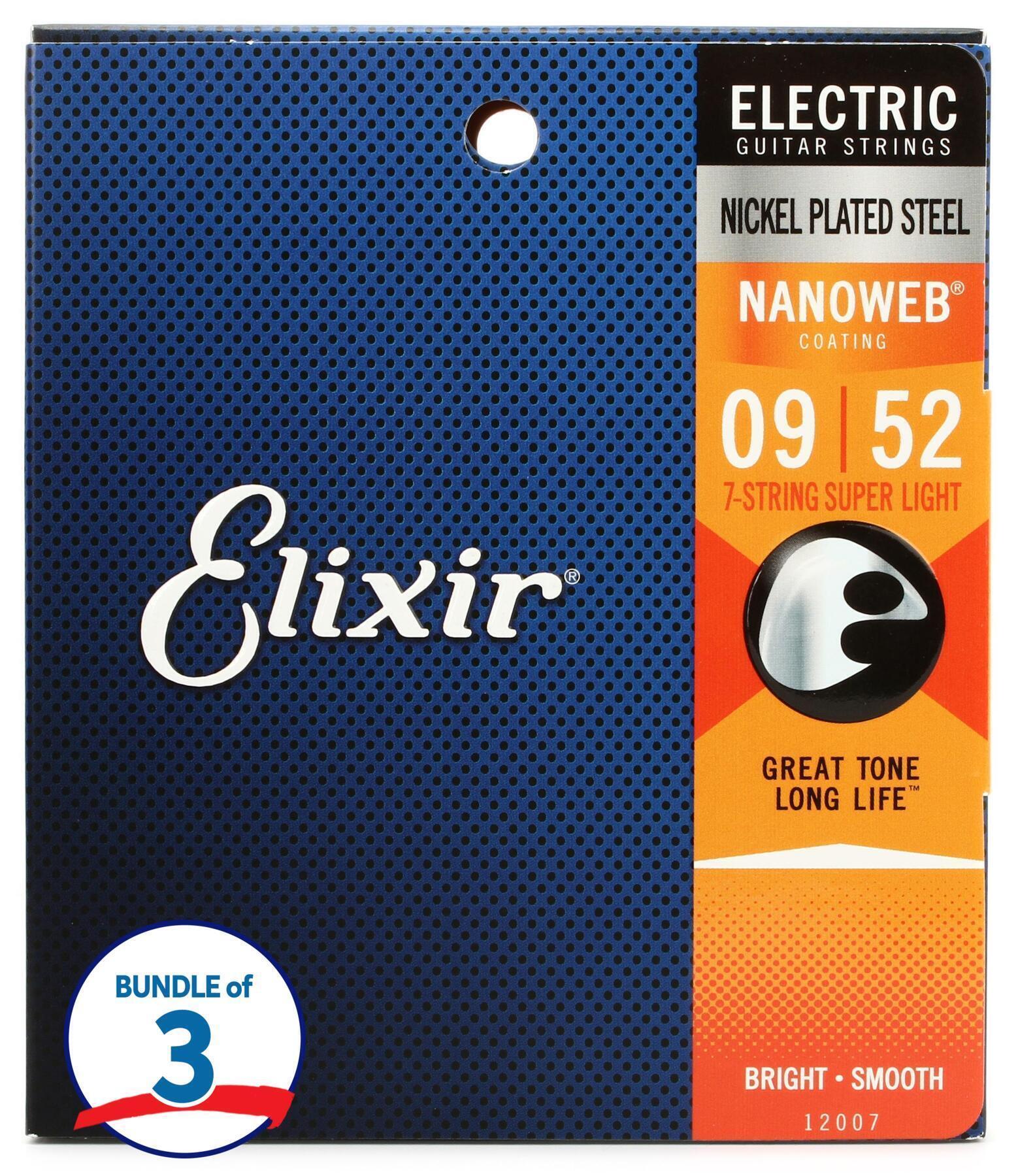 Elixir Strings 12007 Nanoweb Electric Guitar Strings .009 .052