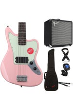 Photo of Squier Affinity Series Jaguar Bass H and Rumble 25 Combo Amp Bundle - Shell Pink, Sweetwater Exclusive
