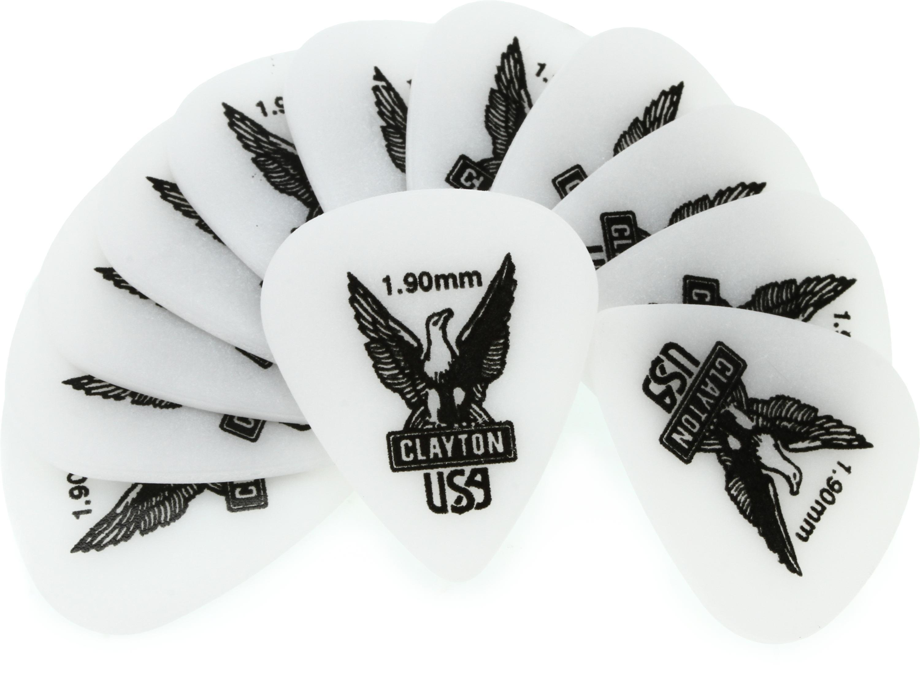 Photo of Clayton Acetal Standard Picks 1.90mm (12-pack)
