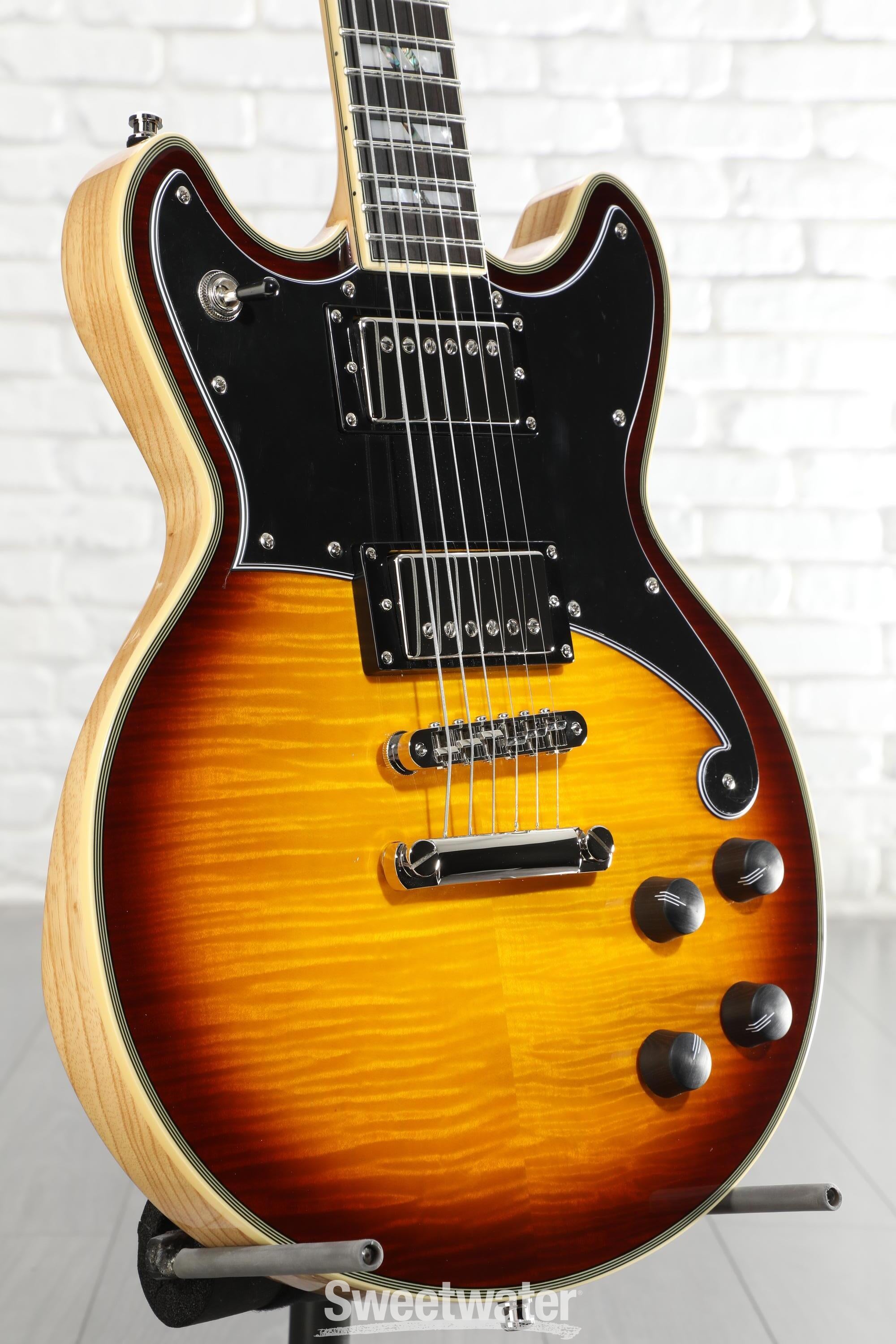 D'Angelico Deluxe Brighton Electric Guitar - Vintage Sunburst with