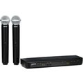 Photo of Shure BLX288/SM58 Dual Channel Wireless Handheld Microphone System - H10 Band