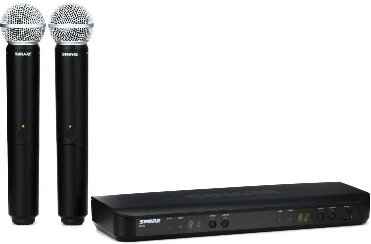 Shure BLX288/SM58 Wireless Dual Handheld System - H9 Band