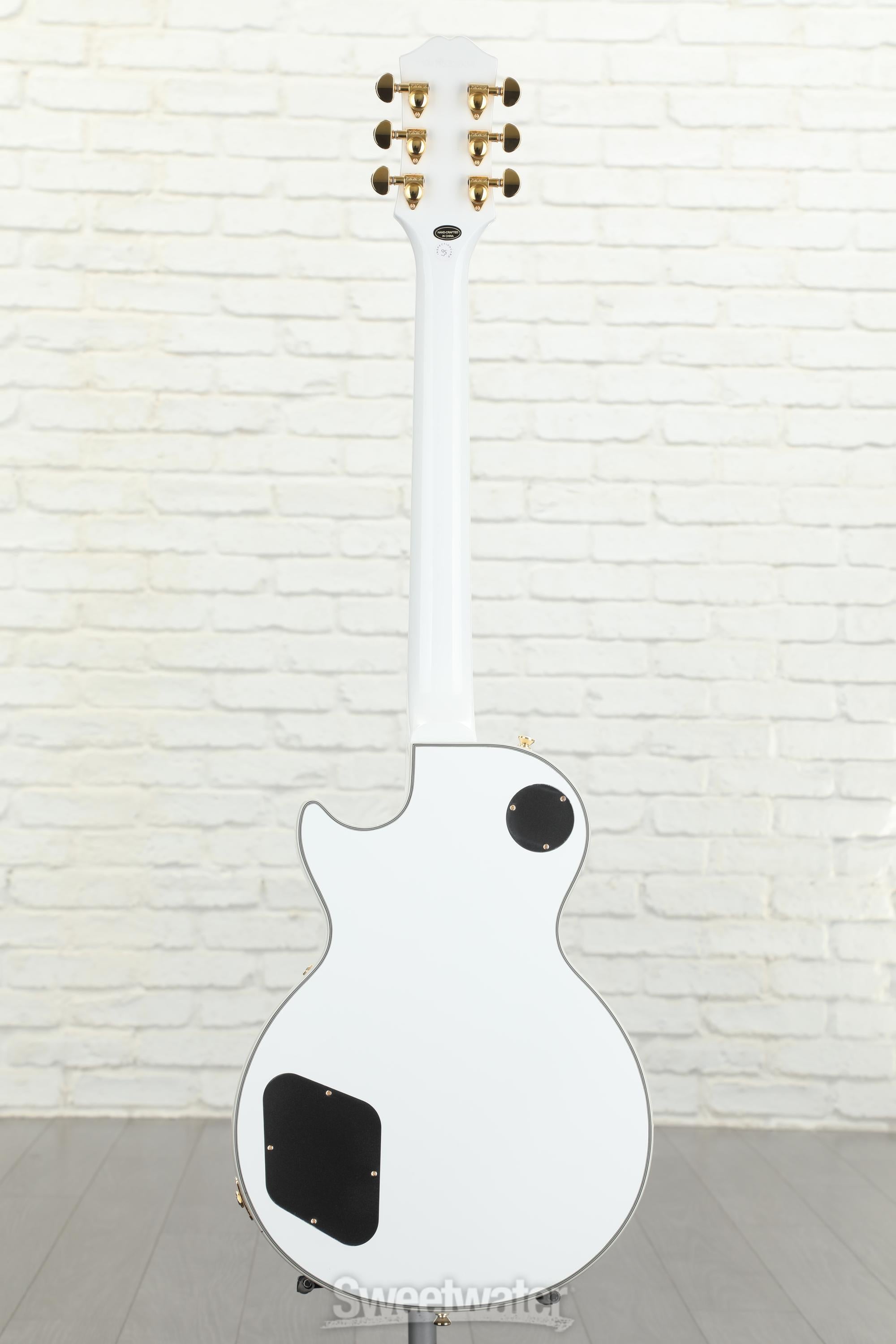 ギター Les Paul Custom Alpine White Epiphone Les Paul Custom Alpine White | The Music Zoo