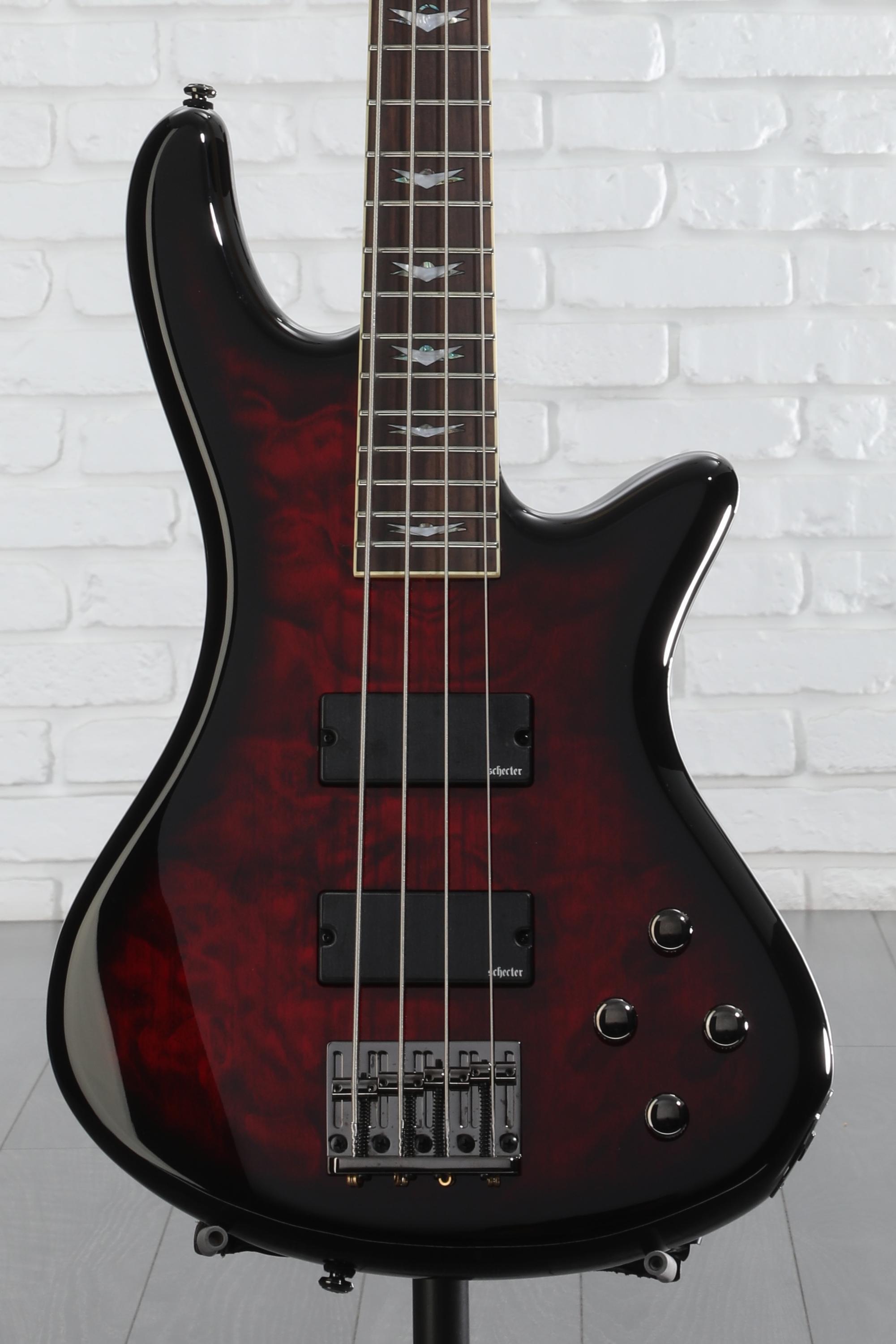 Schecter Stiletto Extreme 4 Bass Guitar - Black Cherry