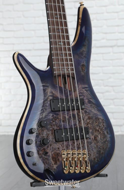 Ibanez Premium SR2605L Bass Guitar - Cerulean Blue Burst | Sweetwater 