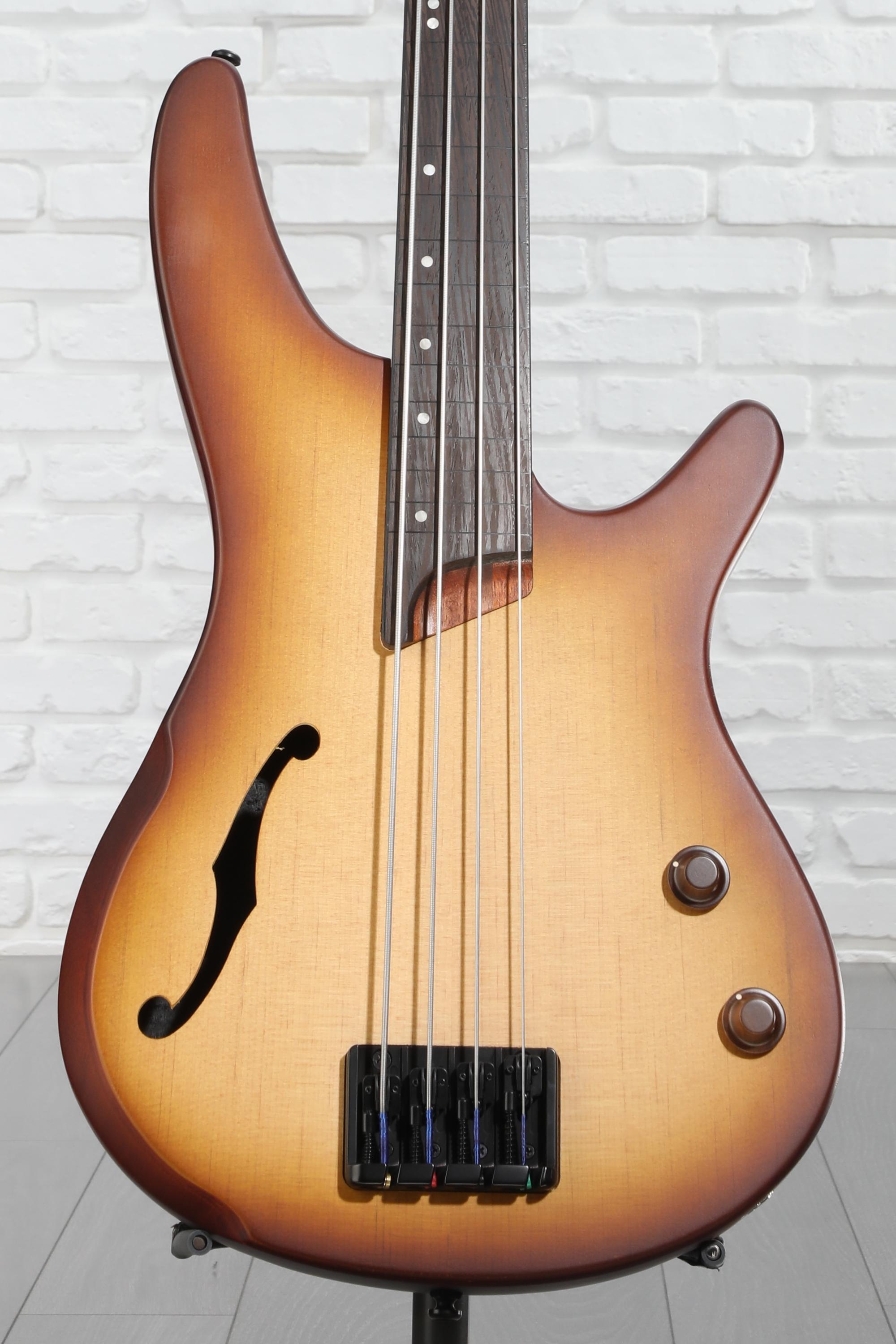 Ibanez SRH500F Fretless Bass Guitar - Natural Browned Burst Flat