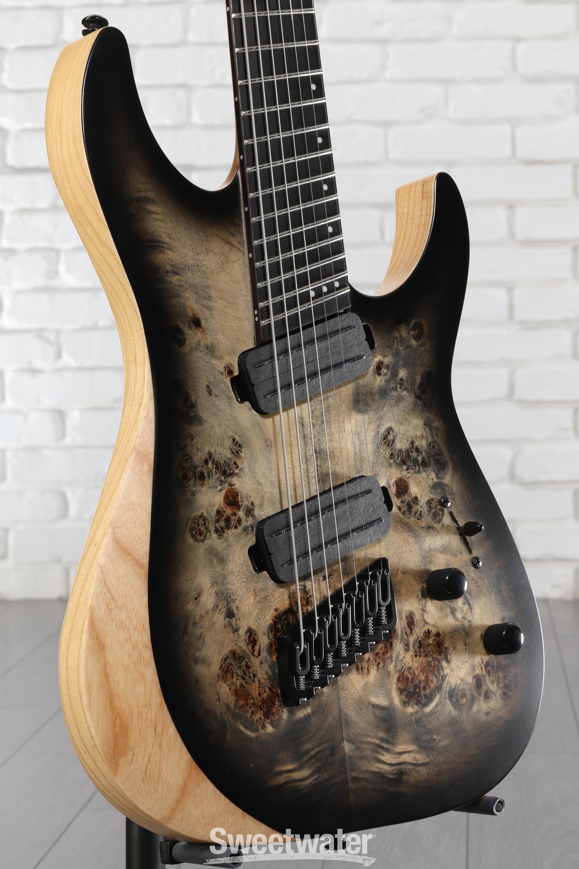 Schecter Reaper-7 Multiscale - Satin Charcoal Burst | Sweetwater