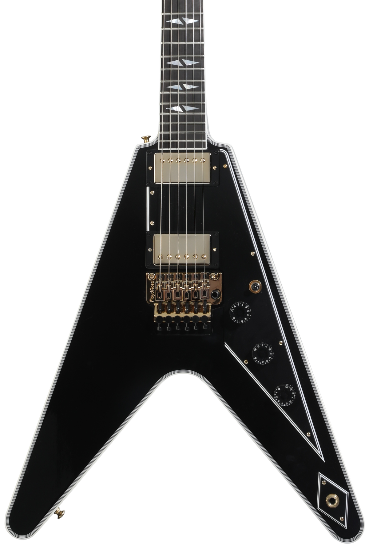 Gibson Custom Flying V Electric Guitar - Ebony | Sweetwater
