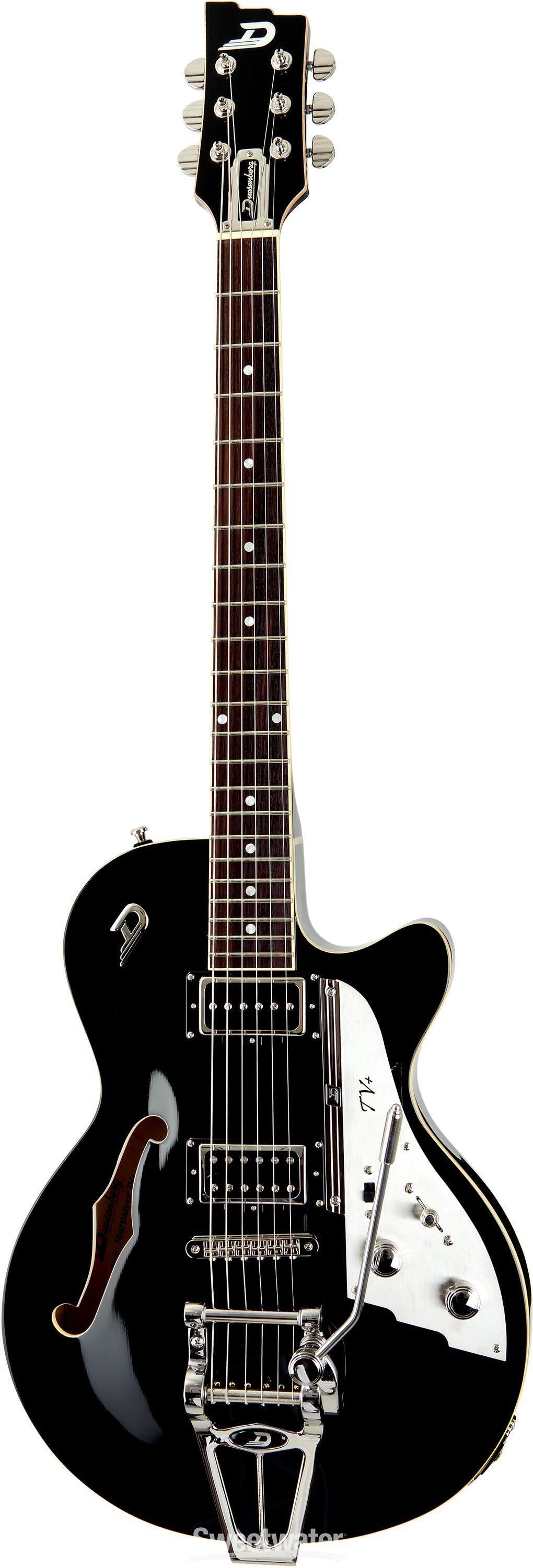 Duesenberg Starplayer TV+ Semi-hollowbody Electric Guitar - Black 