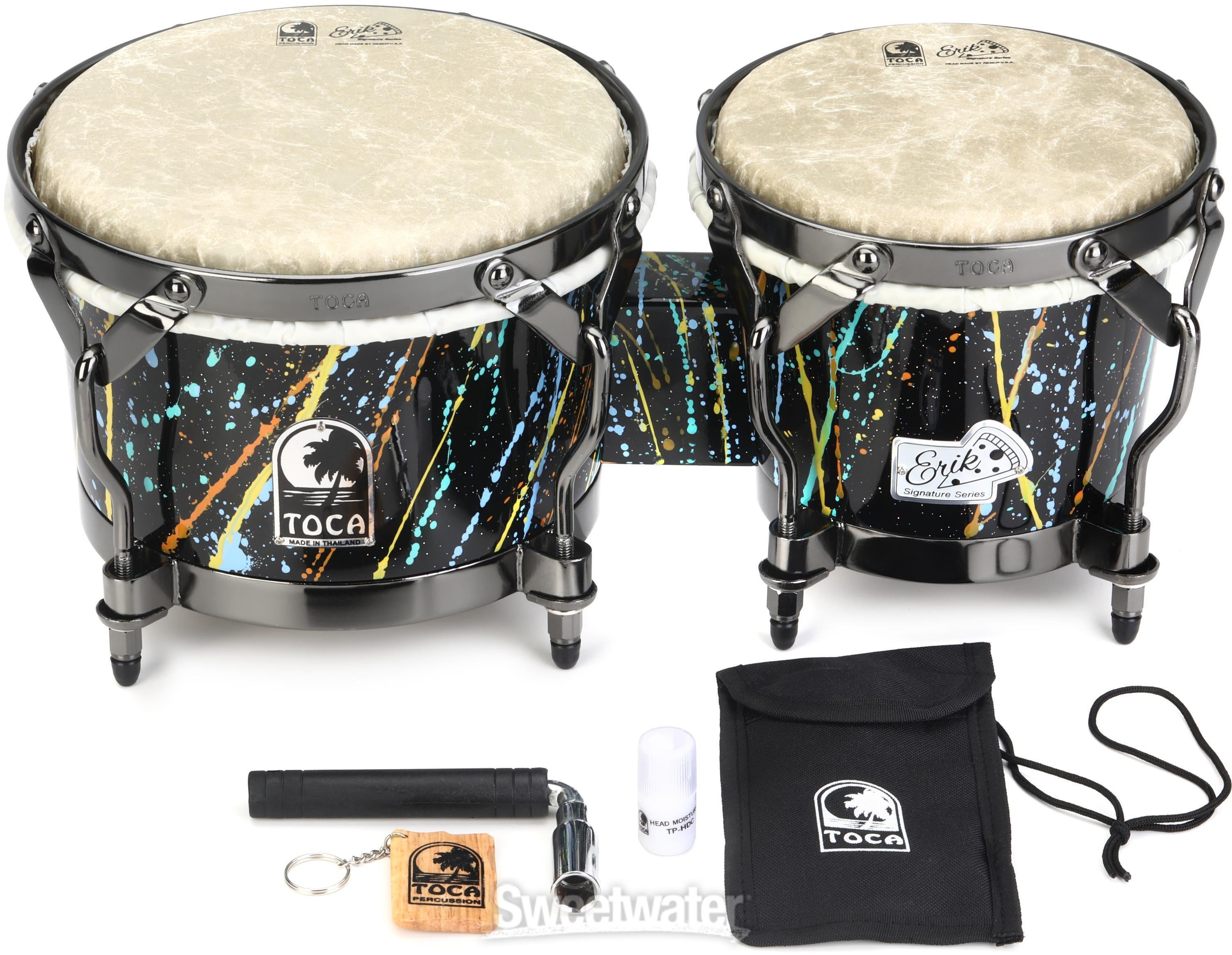 Toca Percussion Erik Piza Signature EP Splash Bongos | Sweetwater