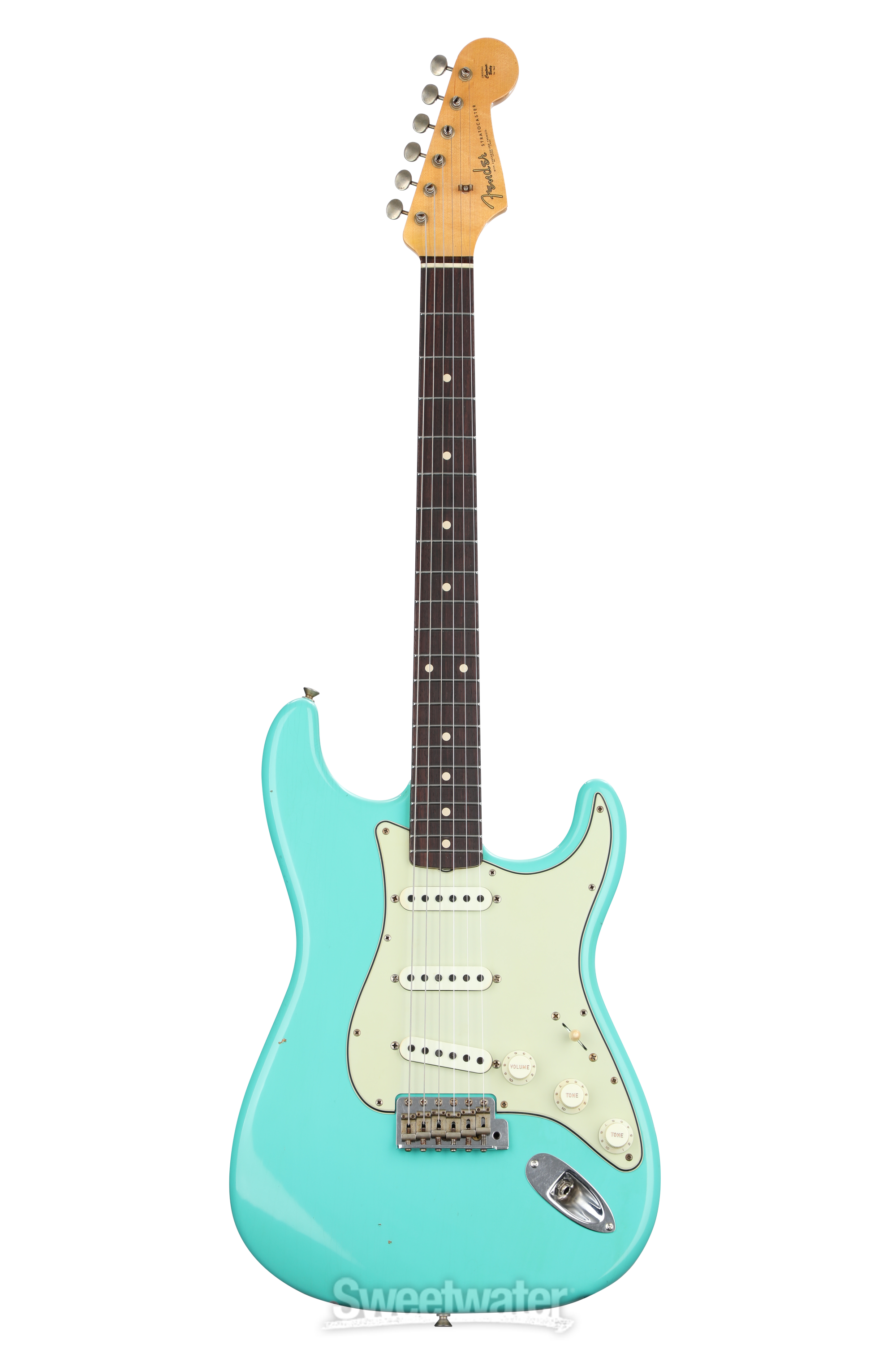 Fender Custom Shop Limited Edition '62/'63 Strat Journeyman Relic Electric  Guitar - Aged Seafoam Green | Sweetwater