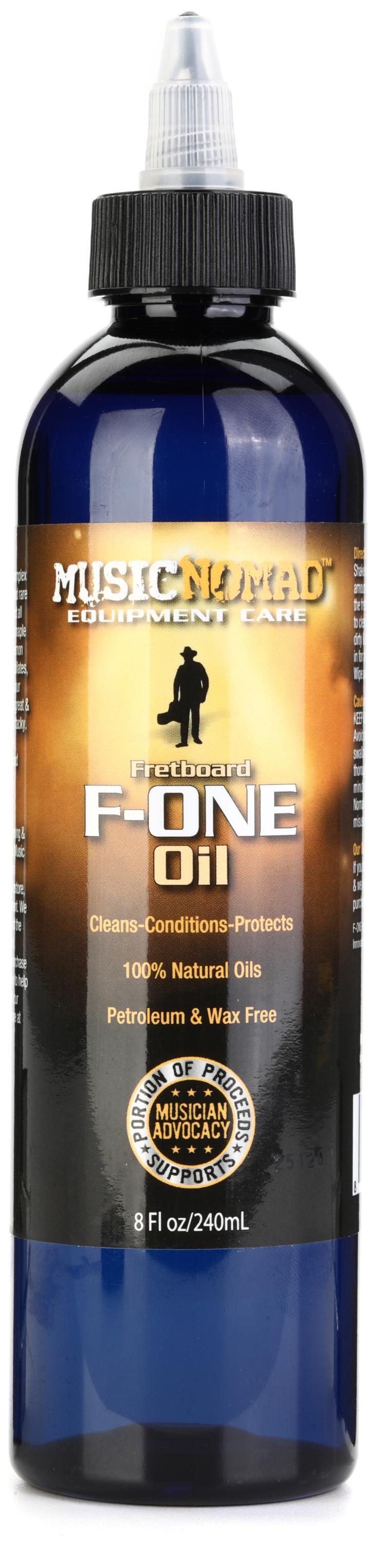Photo of MusicNomad F-ONE Oil Fretboard Cleaner & Conditioner - 8-oz. Bottle