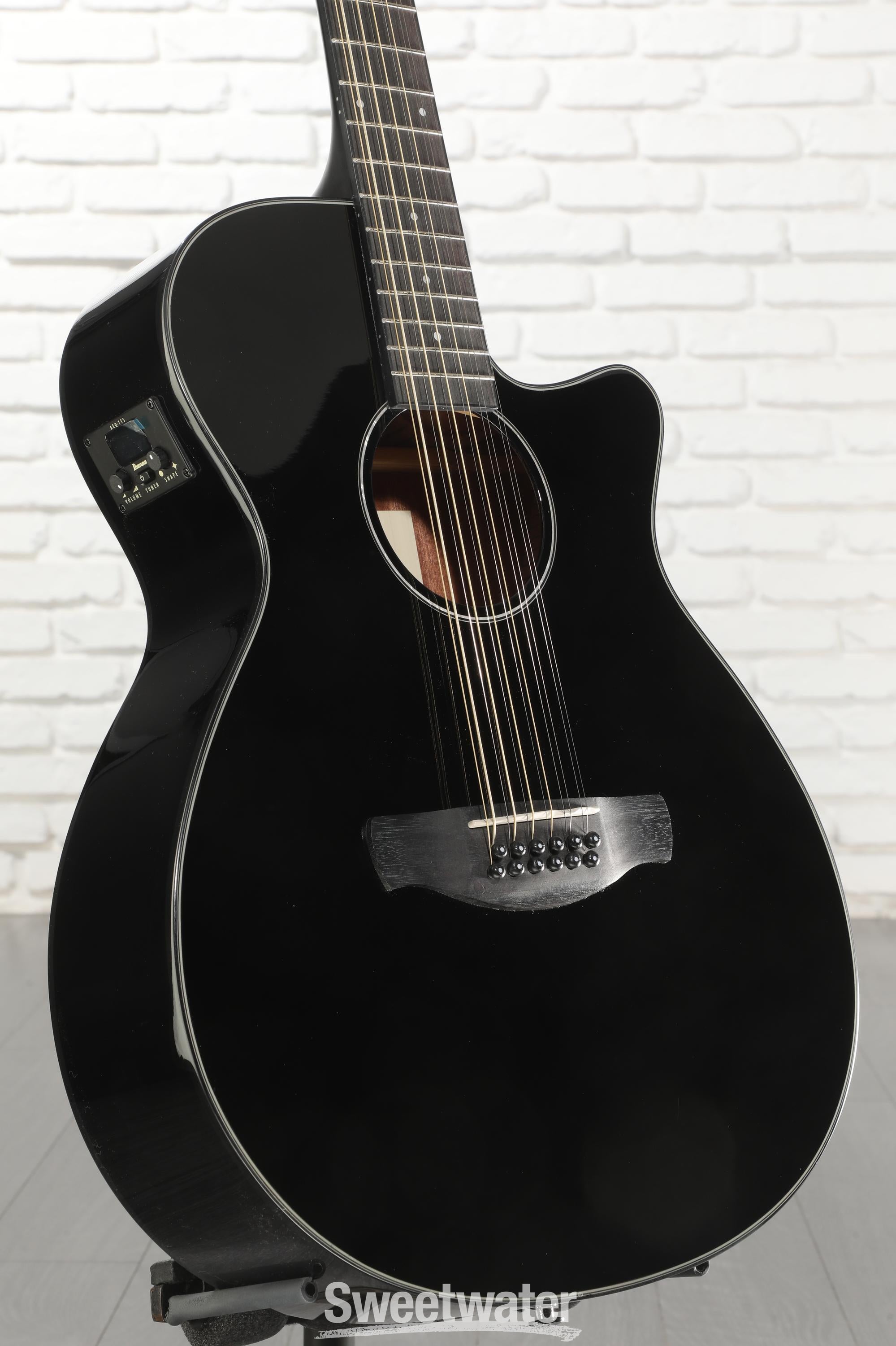 Photo of Ibanez AEG5012 12-string Acoustic-electric Guitar - Black