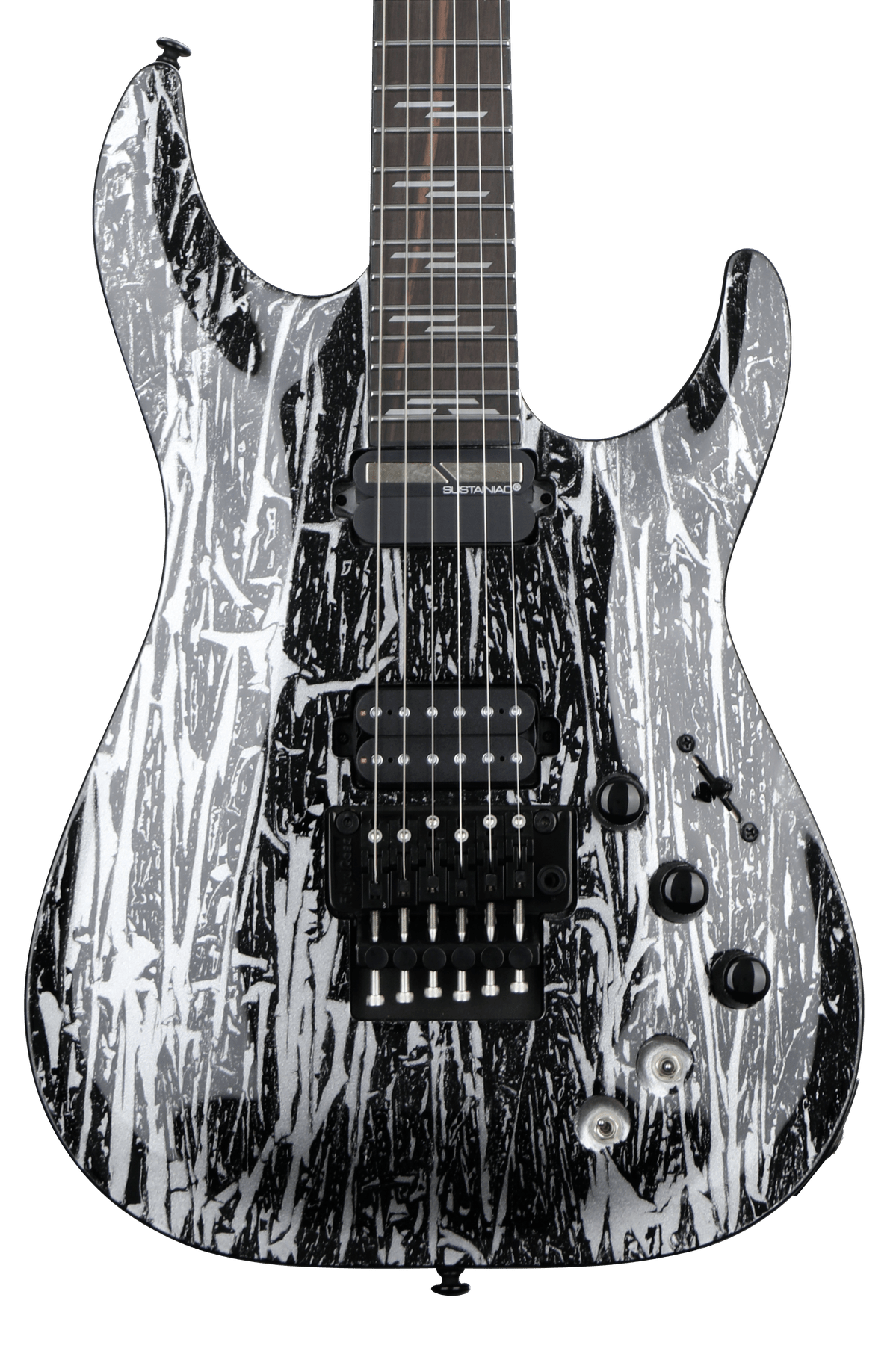 Schecter C-1 FR-S Silver Mountain - Black and Silver | Sweetwater