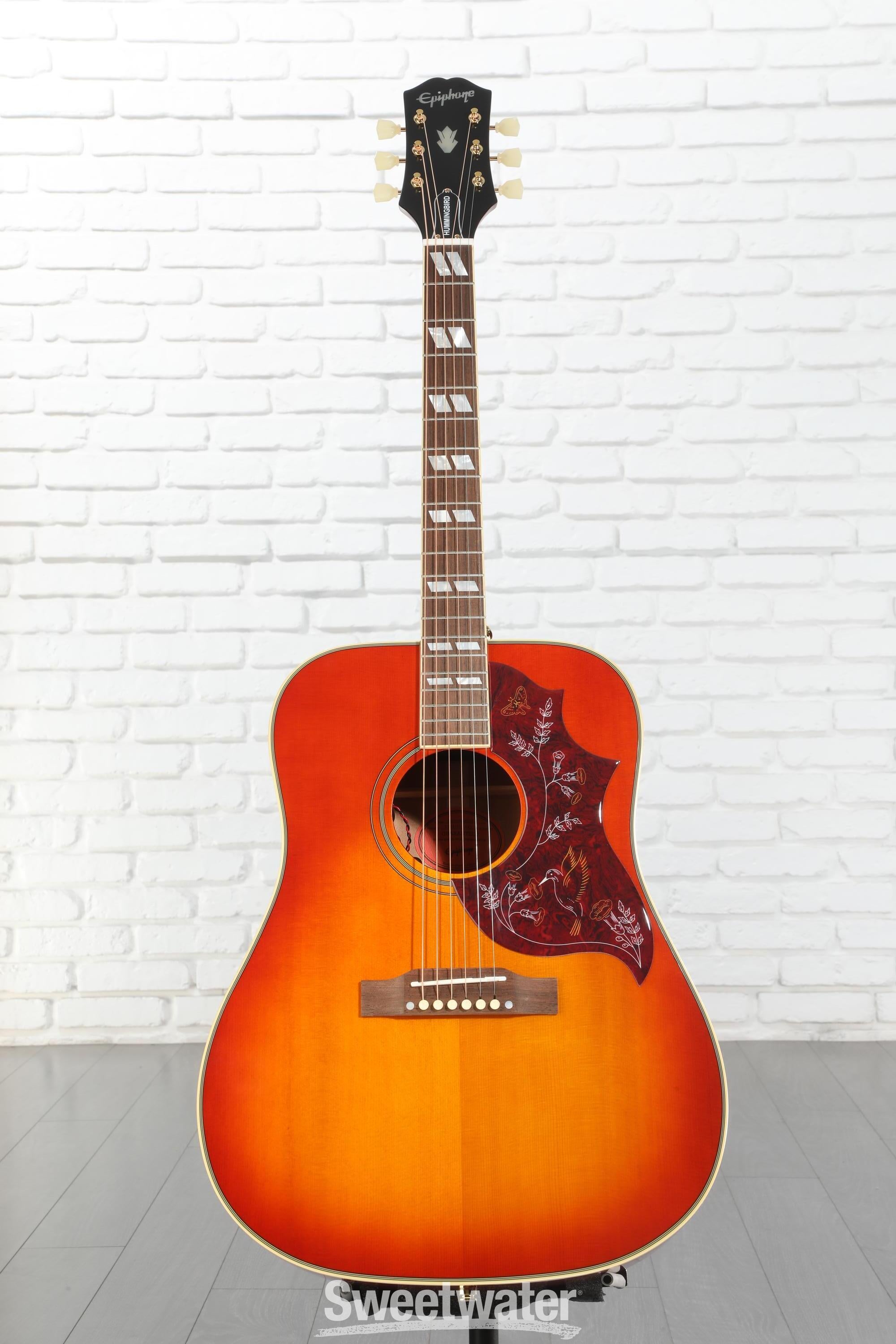 Epiphone Hummingbird Acoustic Guitar - Aged Cherry Sunburst Gloss