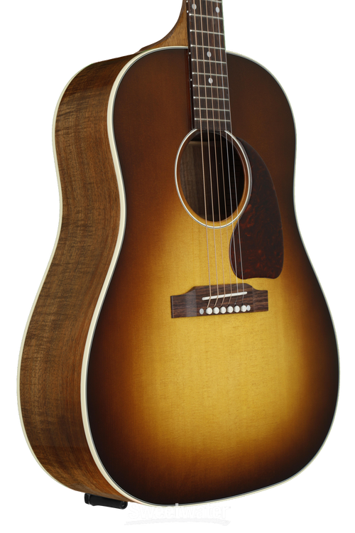 ギター Gibson Custom Shop J-45 Tonewood Edition Gibson Acoustic J-45 Acacia Tonewood Edition - Honey Burst