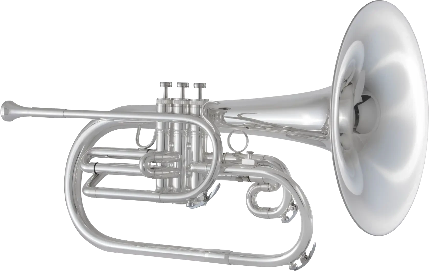 King Ultimate KMP611 Marching Mellophone Outfit - Silver-plated