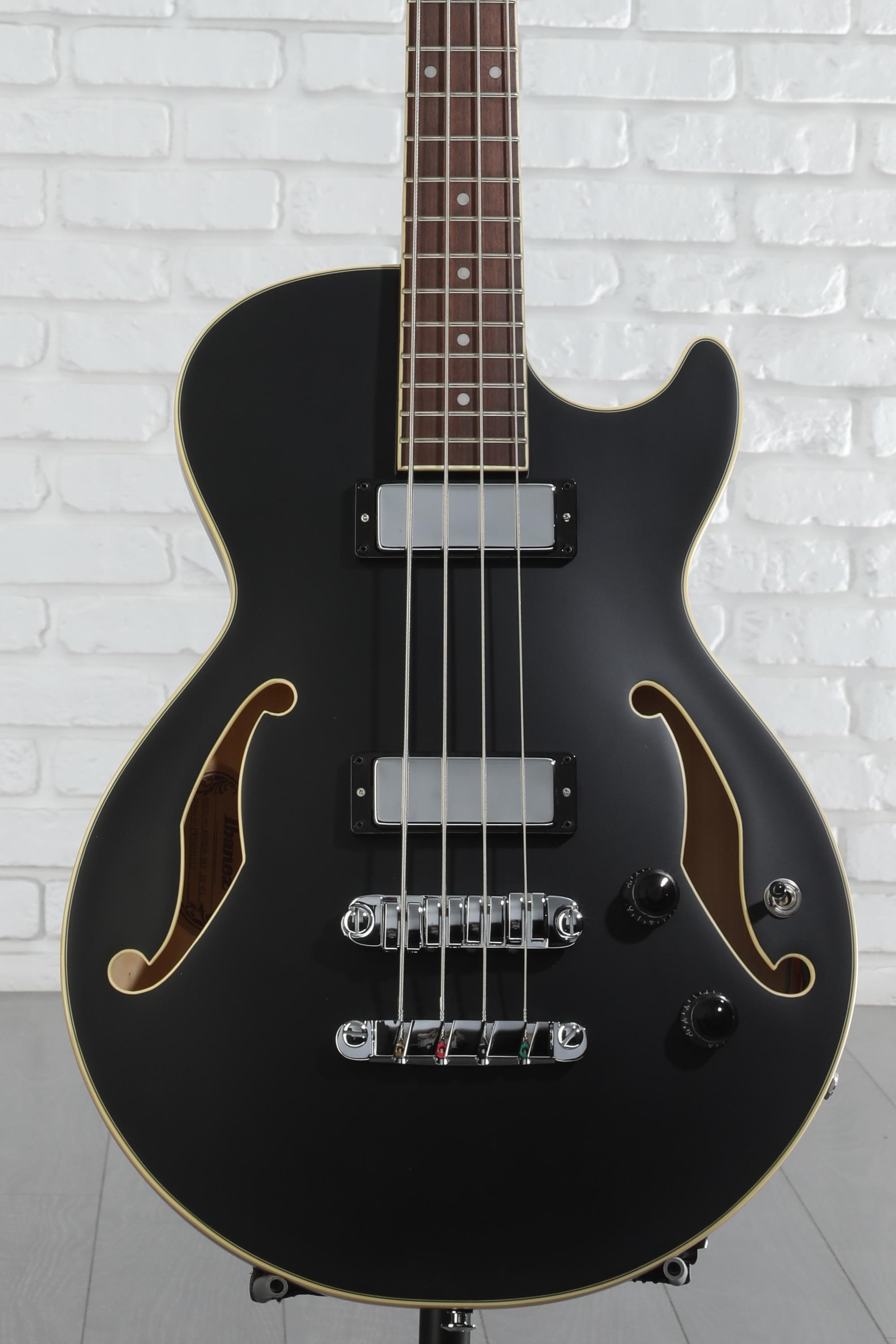 Ibanez AGB200 Semi-hollow Bass Guitar - Black Flat | Sweetwater