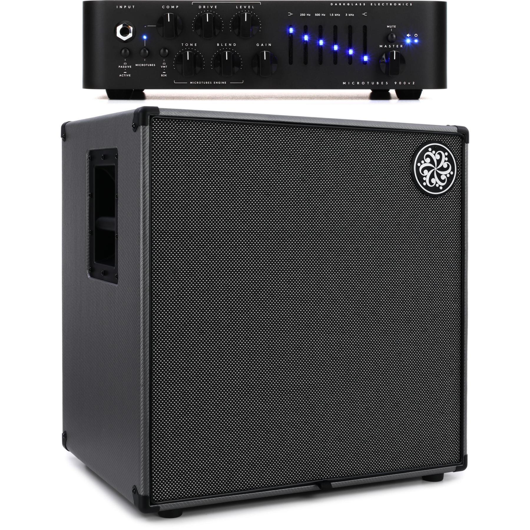 Dark glass store bass amp