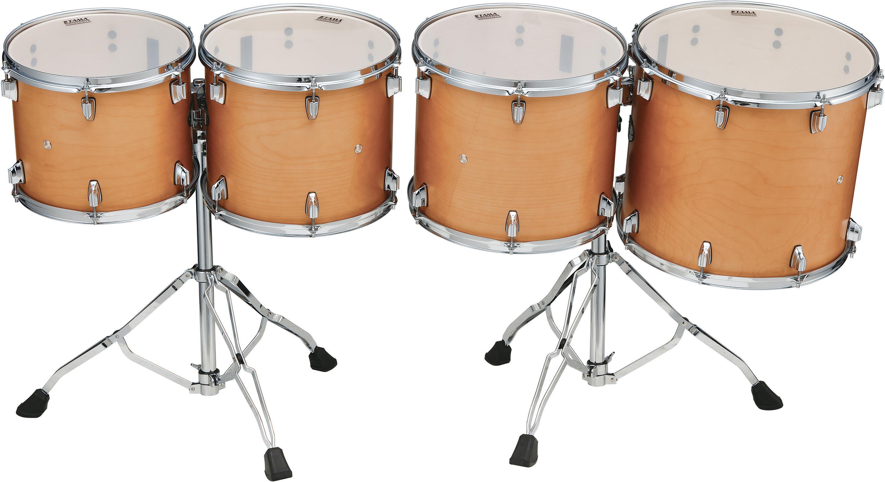 Tama Low-pitched Double-headed Concert Tom Set with Stands