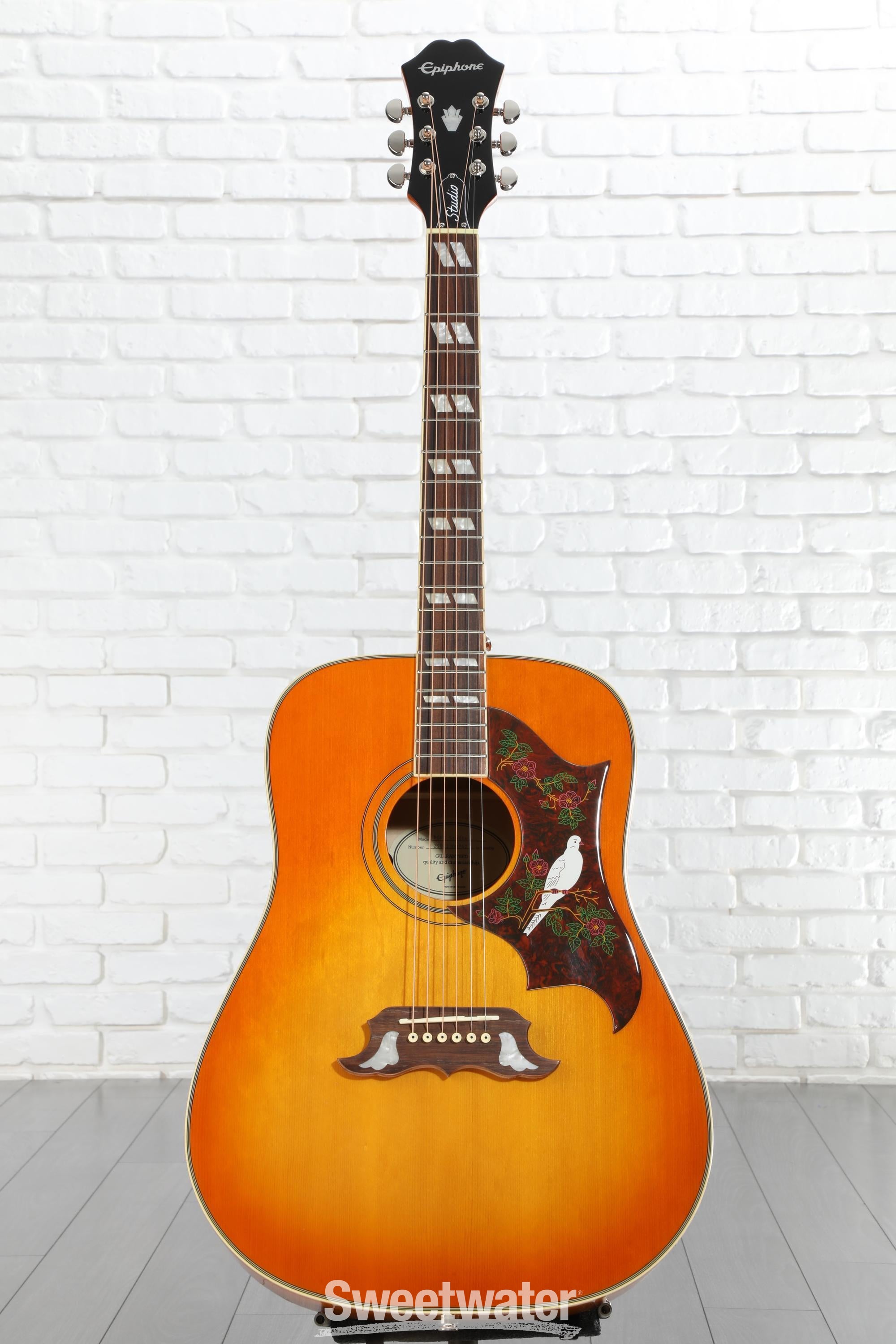 ギター Epiphone Dove Pro Epiphone Dove Studio Acoustic-electric Guitar - Violin Burst