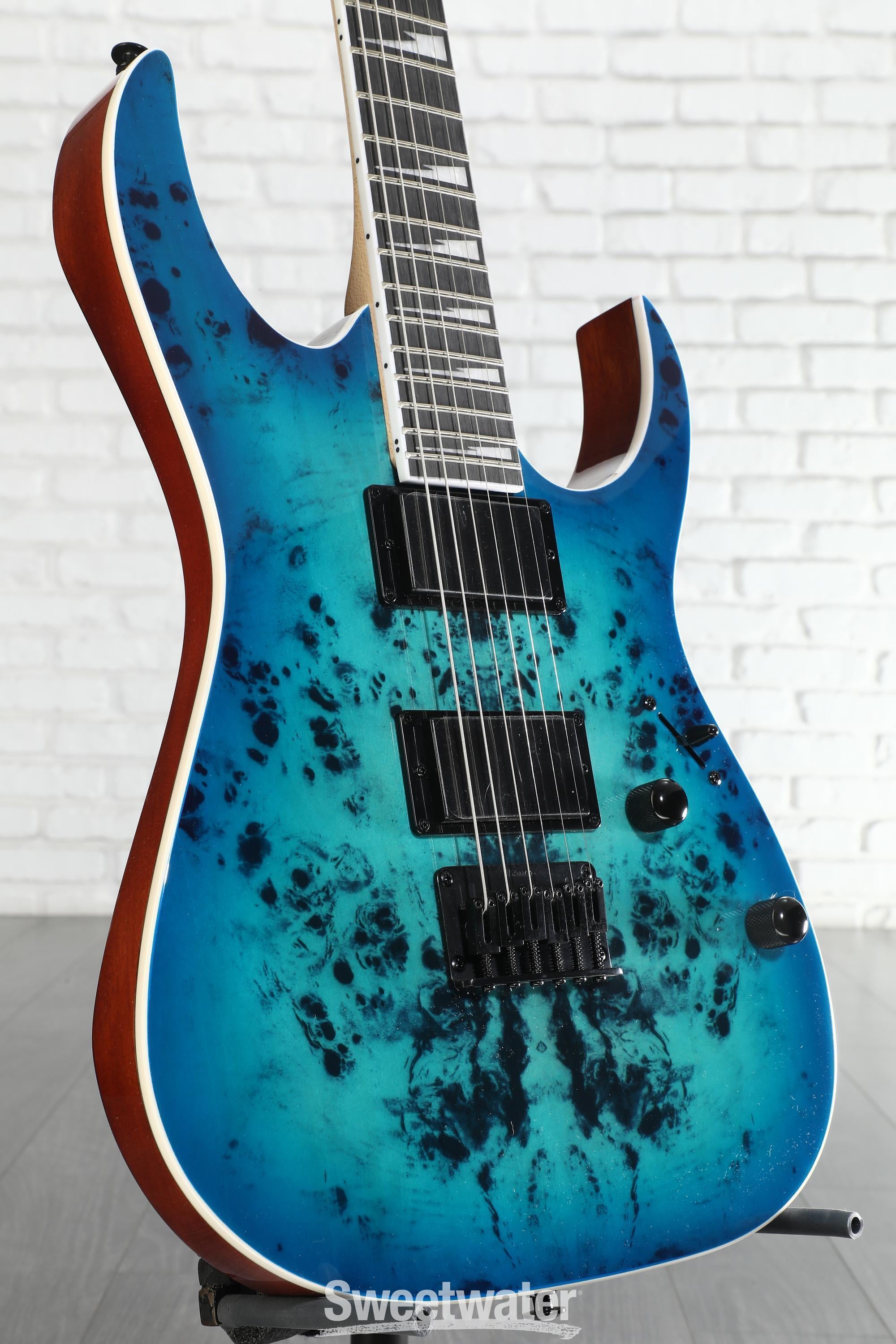 Ibanez GIO GRGR221PA Electric Guitar - Aqua Burst | Sweetwater