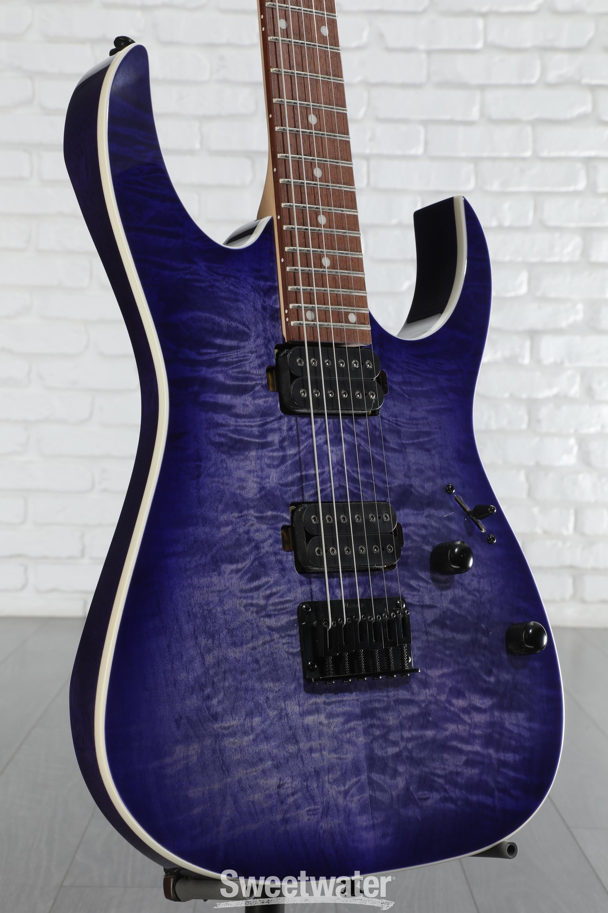 Ibanez RG421QM アイバニーズ Ibanez RG421QM Quilted Maple Top Electric Guitar Cerulean