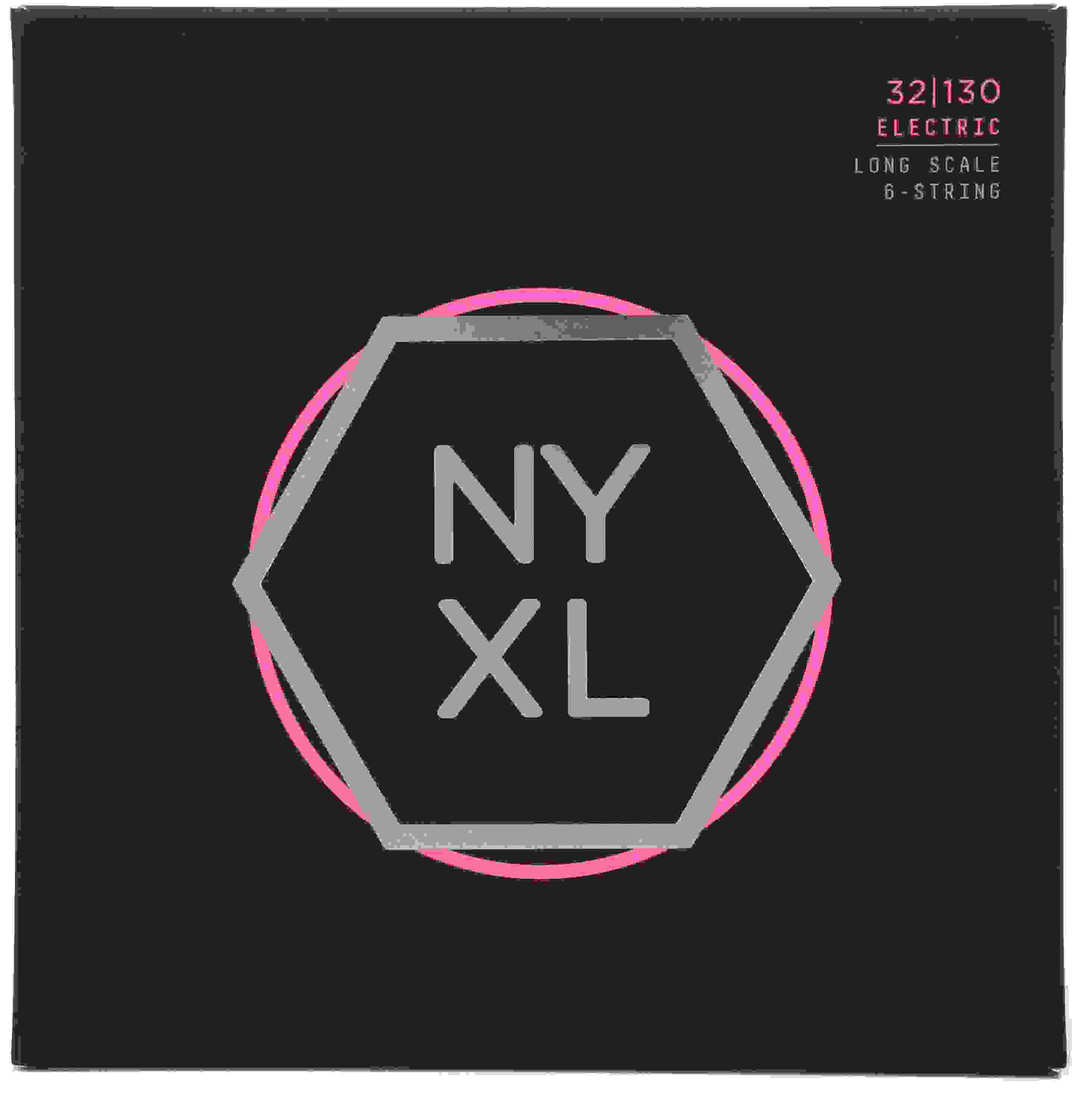 D'Addario NYXL32130 Nickel Wound Bass Guitar Strings - .032-.130 Regular Light Long Scale 6-string