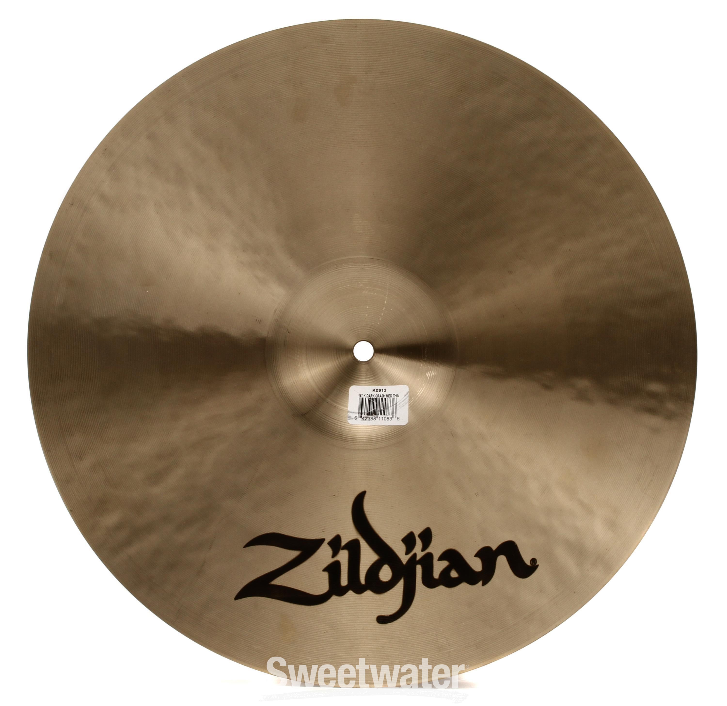 Zildjian 16-inch K Zildjian Dark Medium Thin Crash Cymbal | Sweetwater