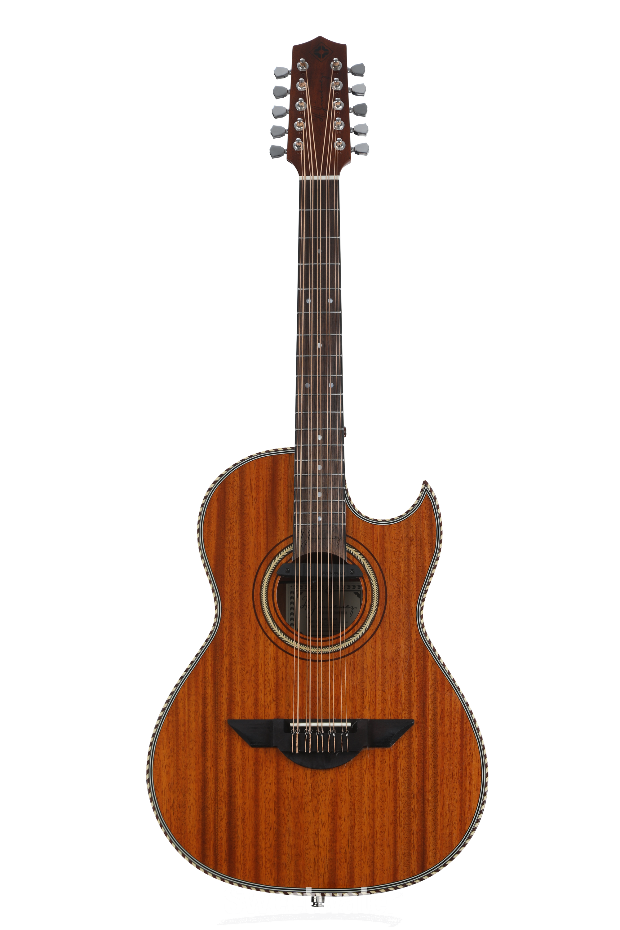 H. Jimenez El Esta'ndar Acoustic-electric Bajo Quinto - Natural Mahogany