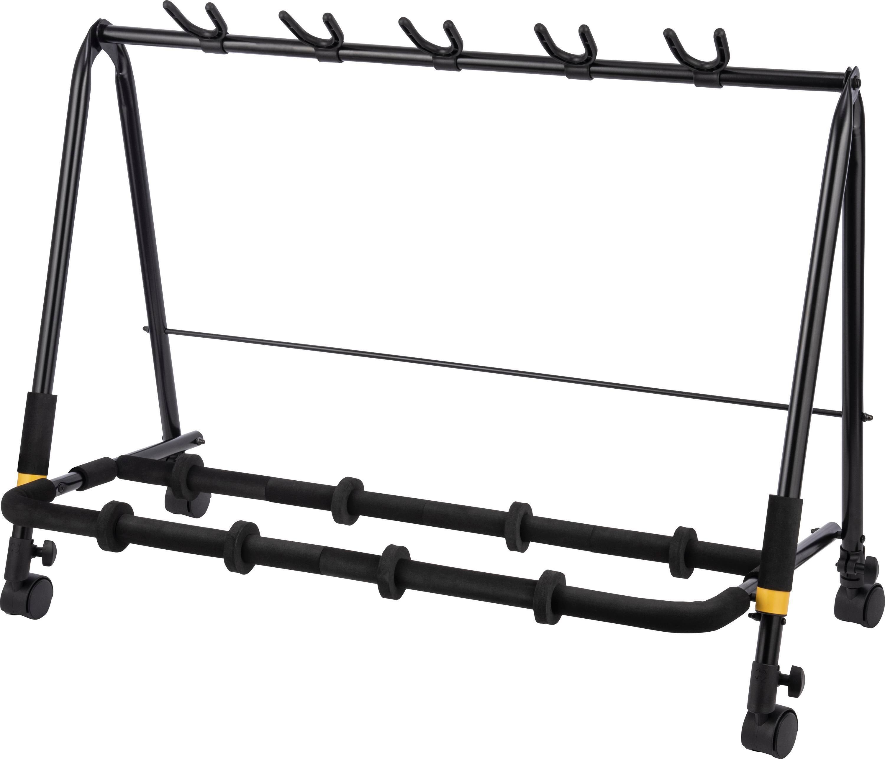 Photo of Hercules Stands GS525BPLUS Multi-guitar Display Rack with Casters - 5 Guitars
