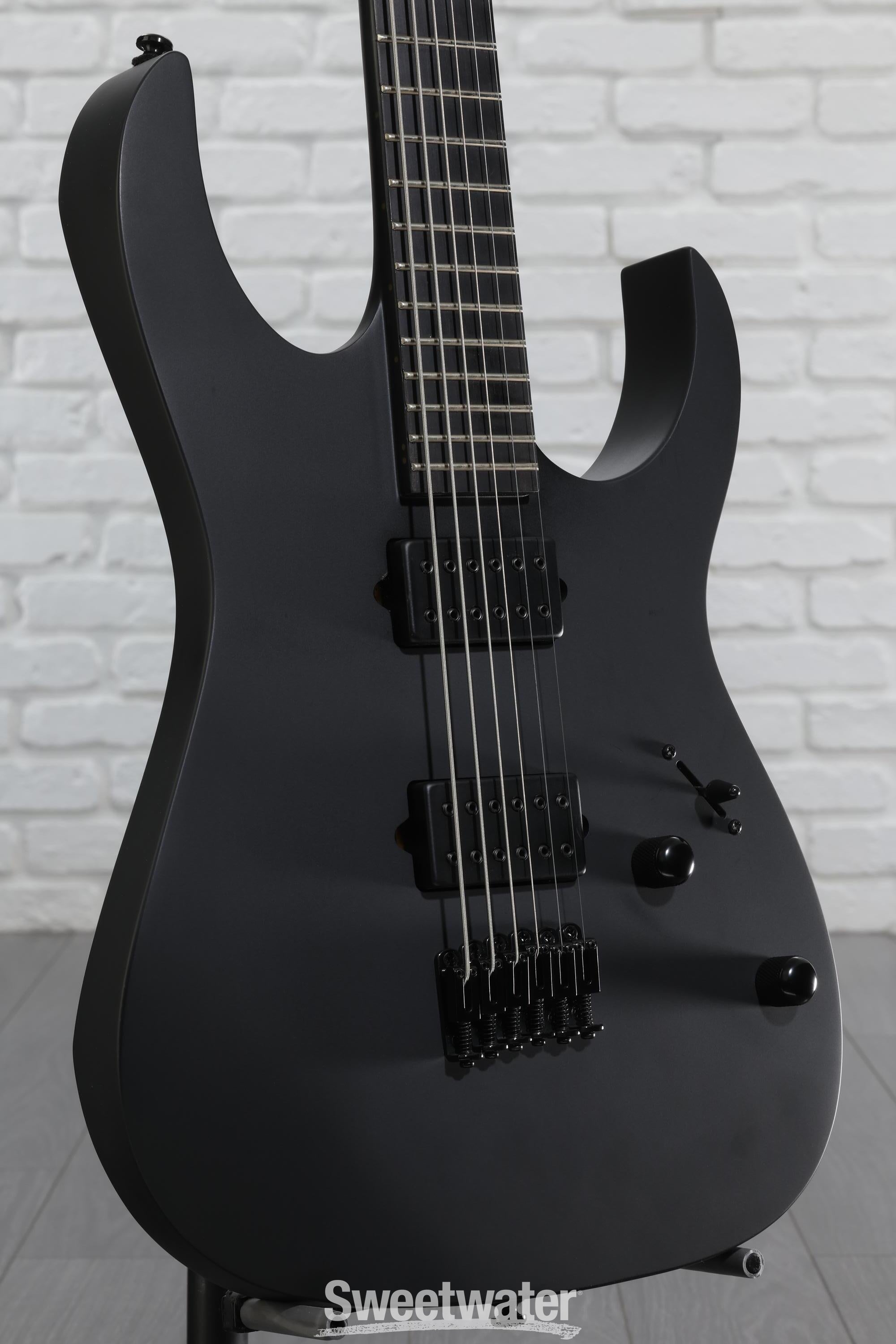 Ibanez Iron Label RG Baritone - Black Flat | Sweetwater