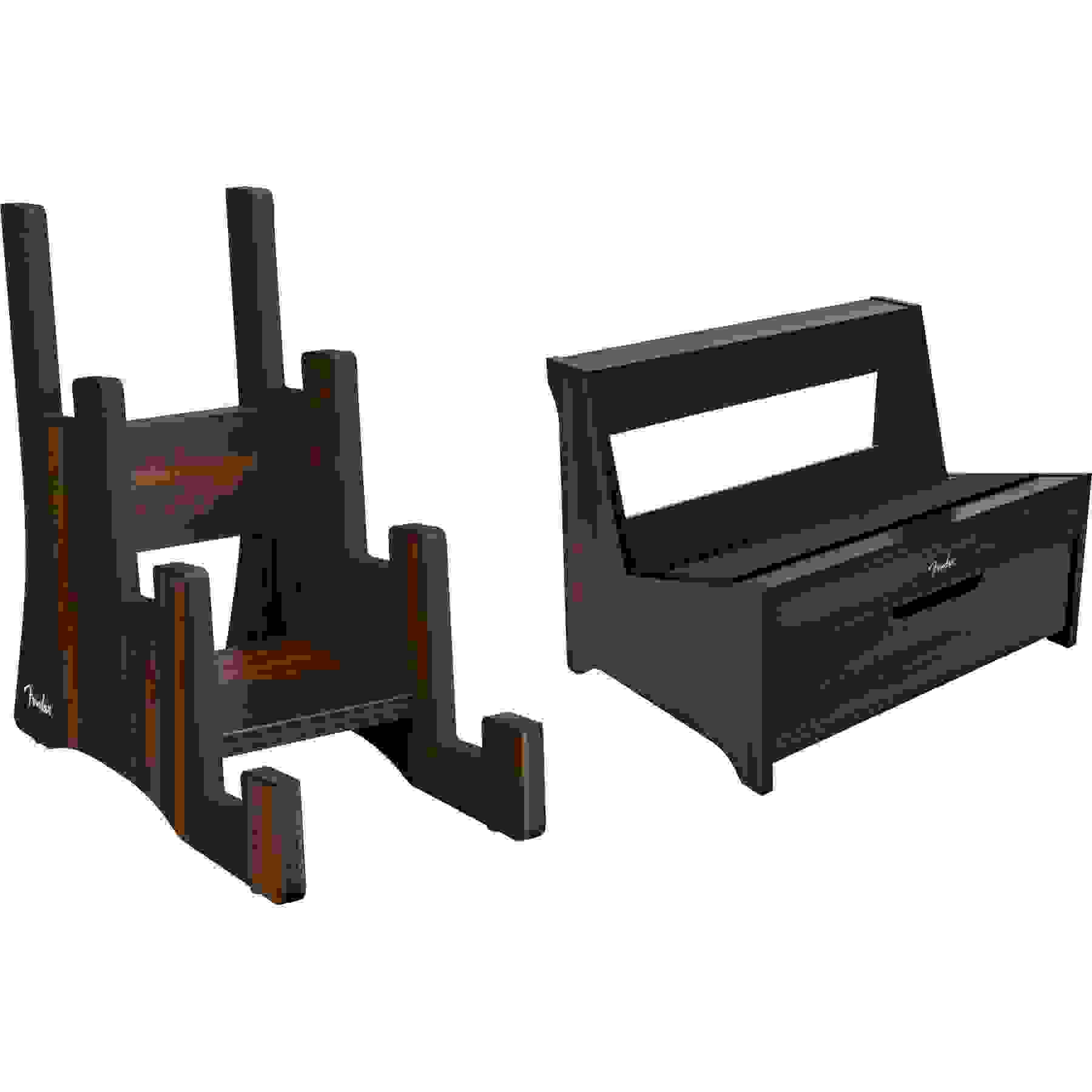 Fender Deluxe Wooden 3tier Guitar and Amp Stands Sweetwater