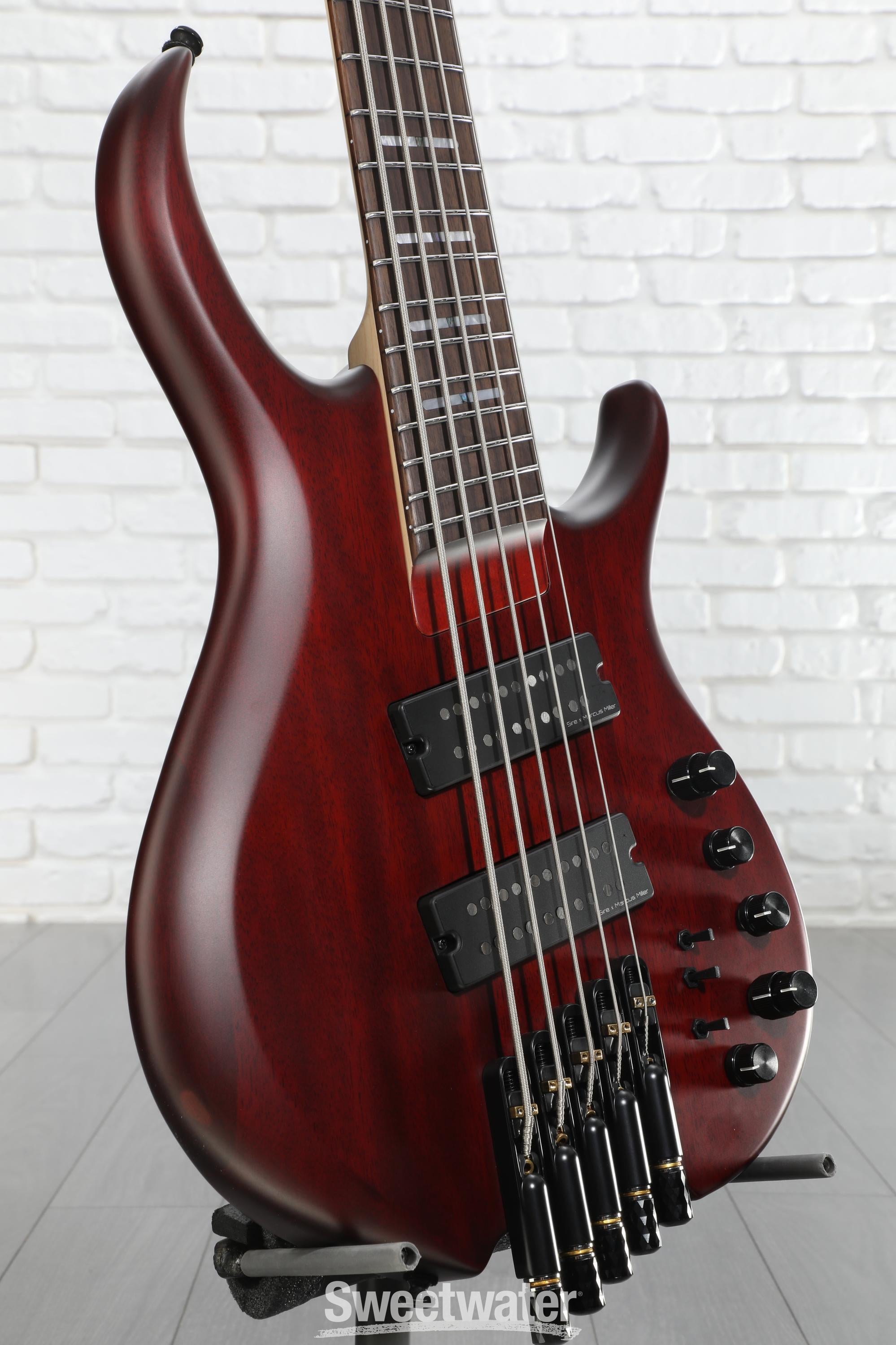 Photo of Sire Marcus Miller M6 5-string Headless Bass Guitar - Mahogany Satin