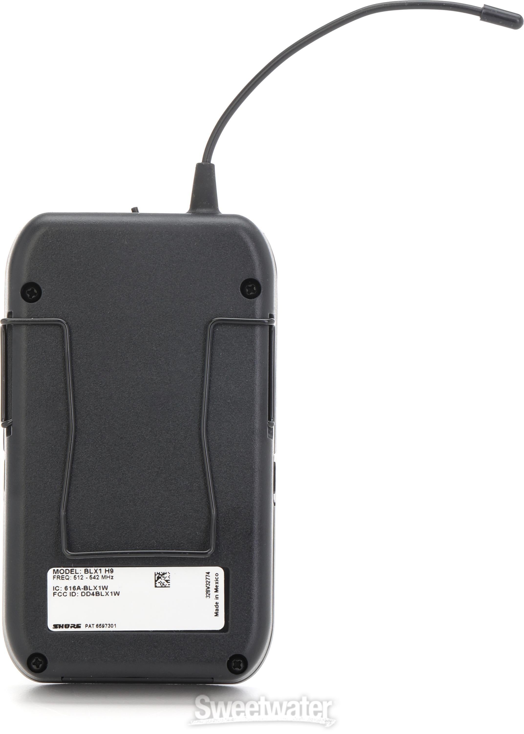 Shure BLX1 Wireless Bodypack Transmitter - H9 Band | Sweetwater