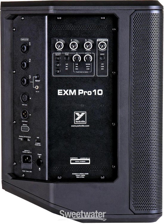 Yorkville EXM Pro10 Battery-powered 10-inch Portable PA Speaker