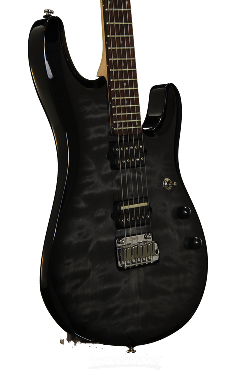 Sterling By Music Man JP100D Transparent Blackburst