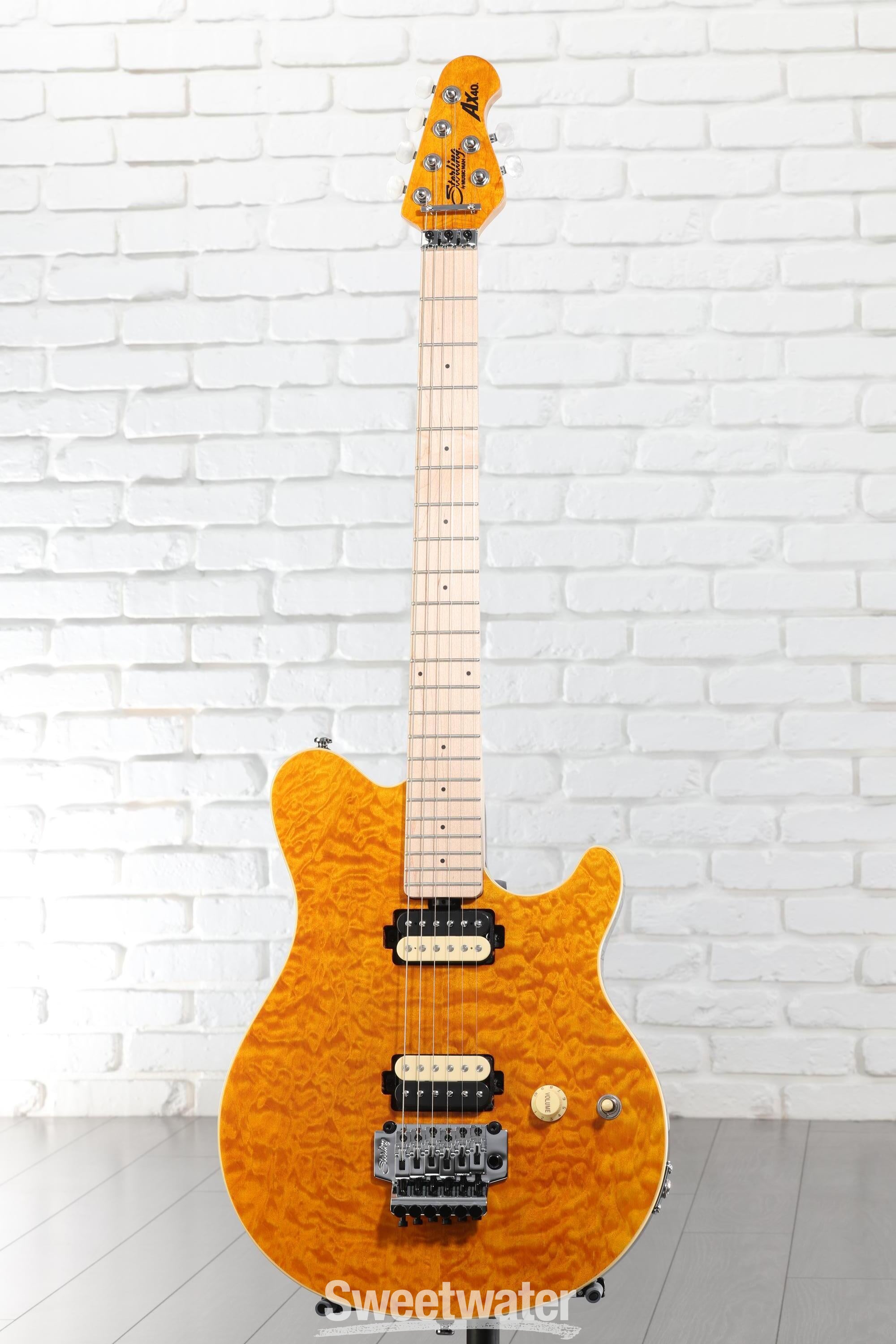 Sterling By Music Man Axis Quilted Maple Electric Guitar - Trans