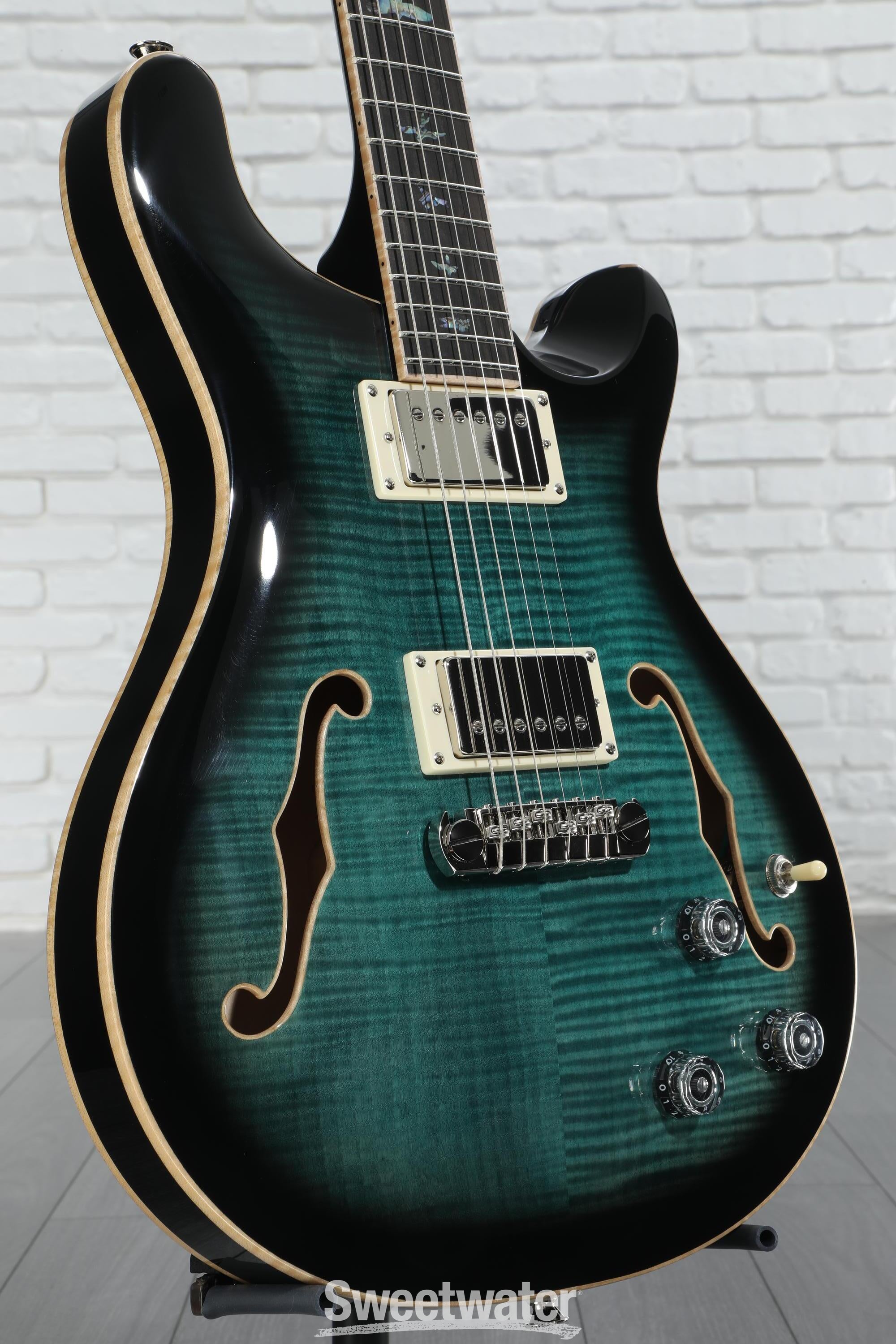 PRS SE Hollowbody II Piezo Electric Guitar - Peacock Blue