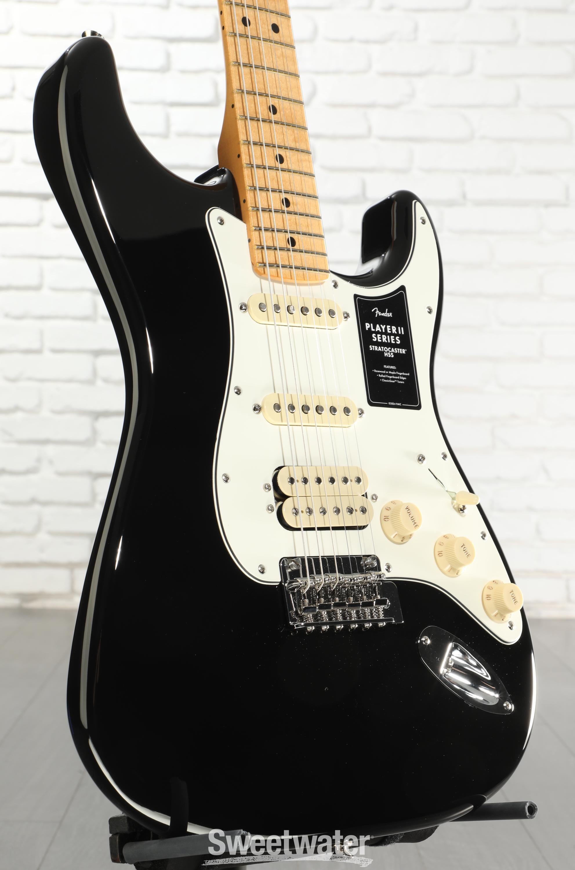 Fender Player II Stratocaster HSS Electric Guitar - Black with