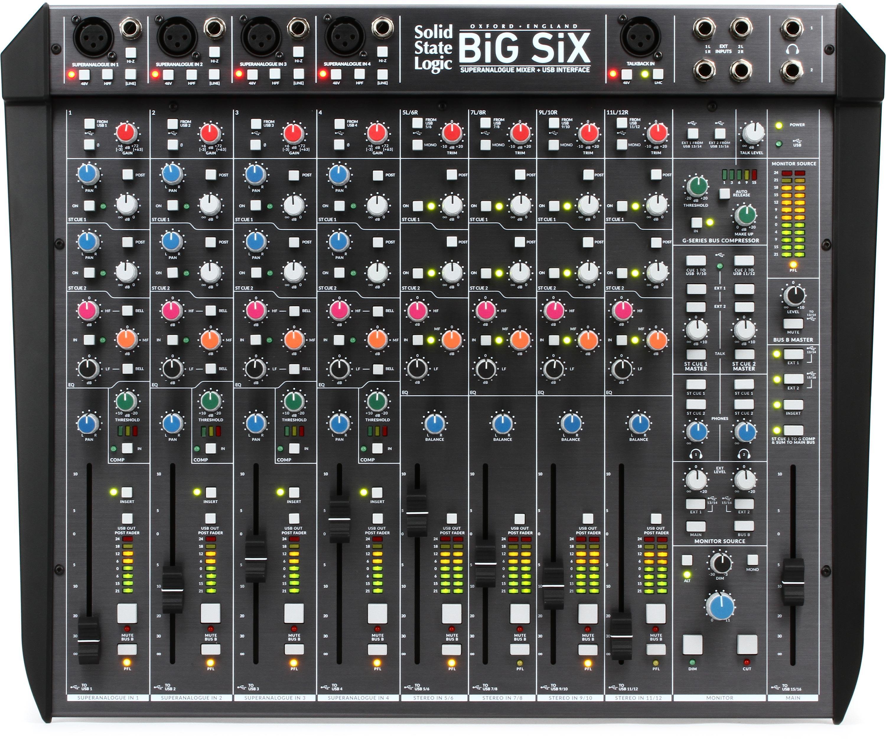 Solid State Logic BiG SiX 18-input Desktop Analog Mixer and