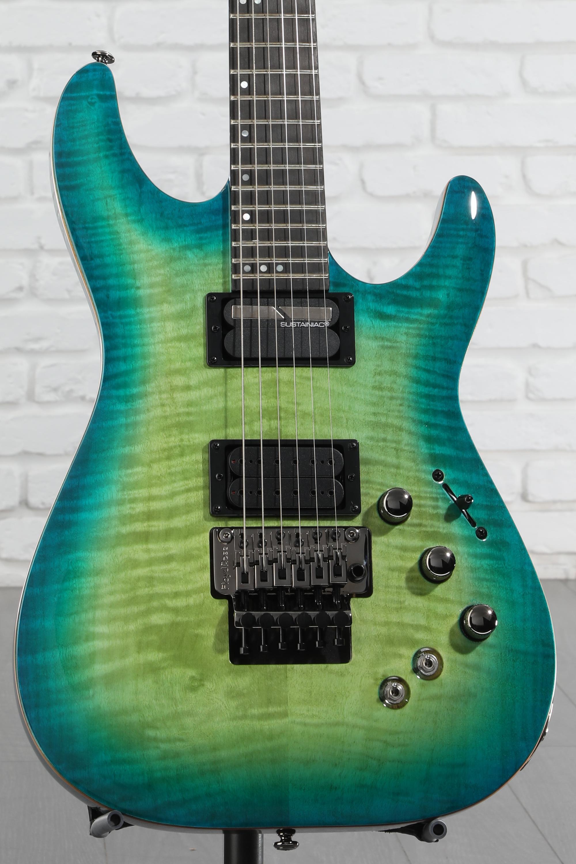 Schecter BlackJack SLS C-1 FR-S Electric Guitar - Aquaburst